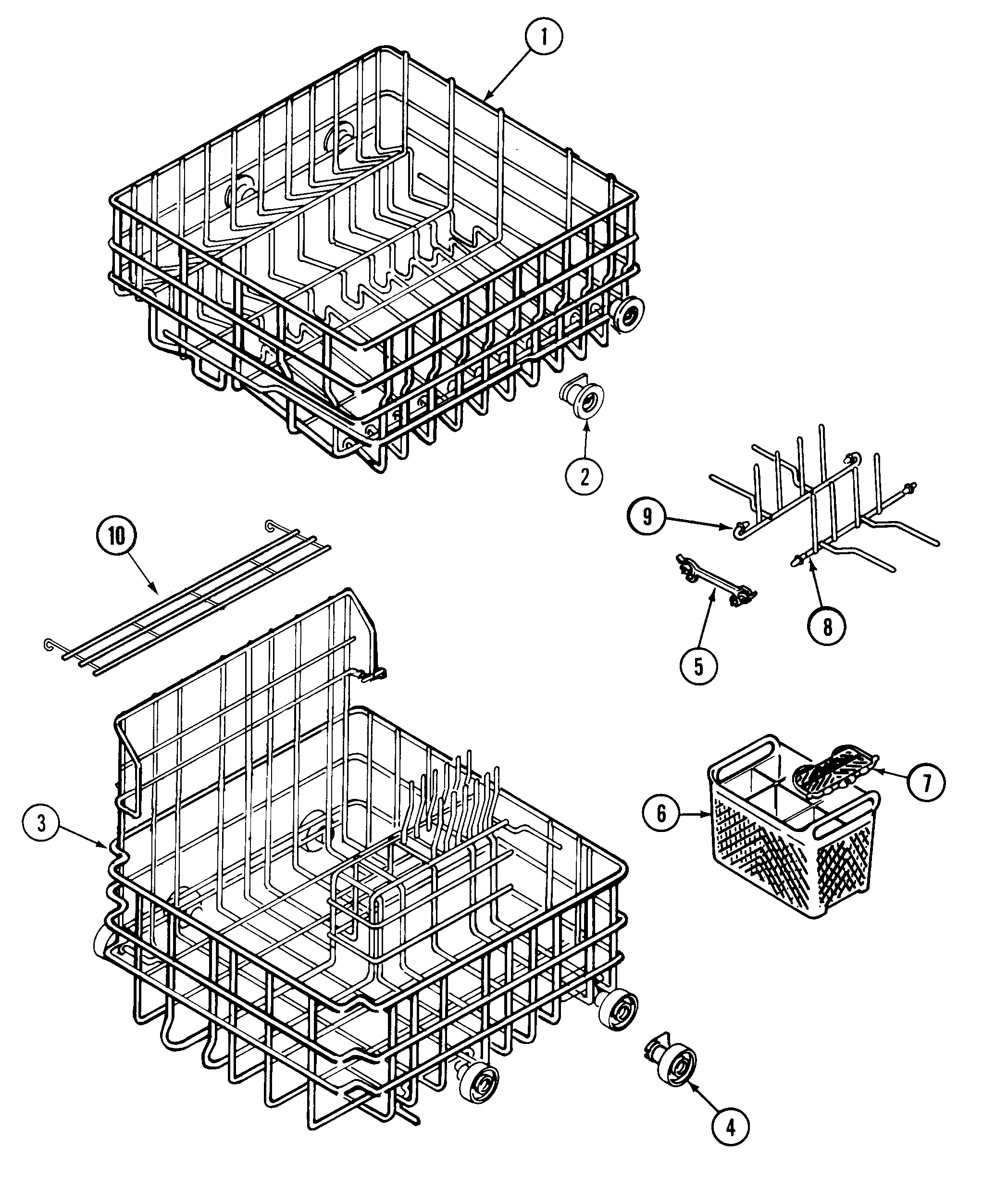 Maytag DWU8260BBX racks diagram