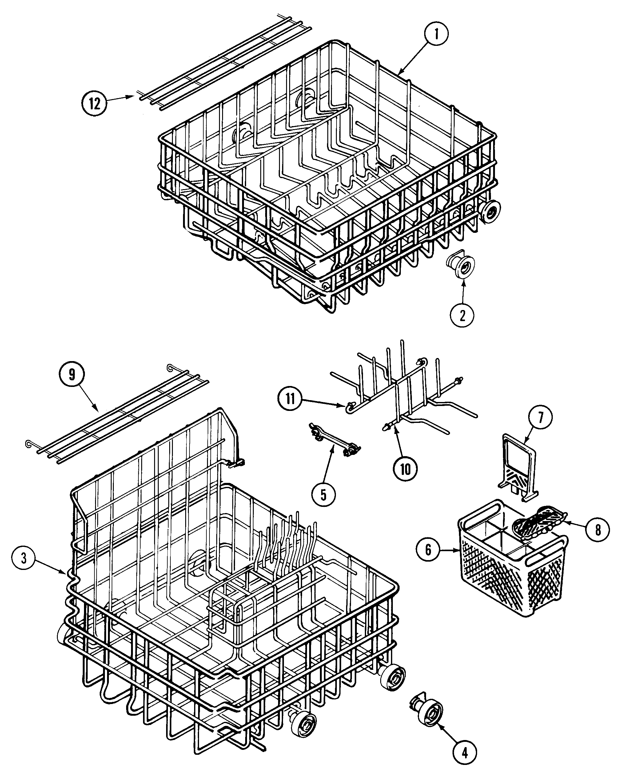 Maytag DWU5915AAX racks diagram