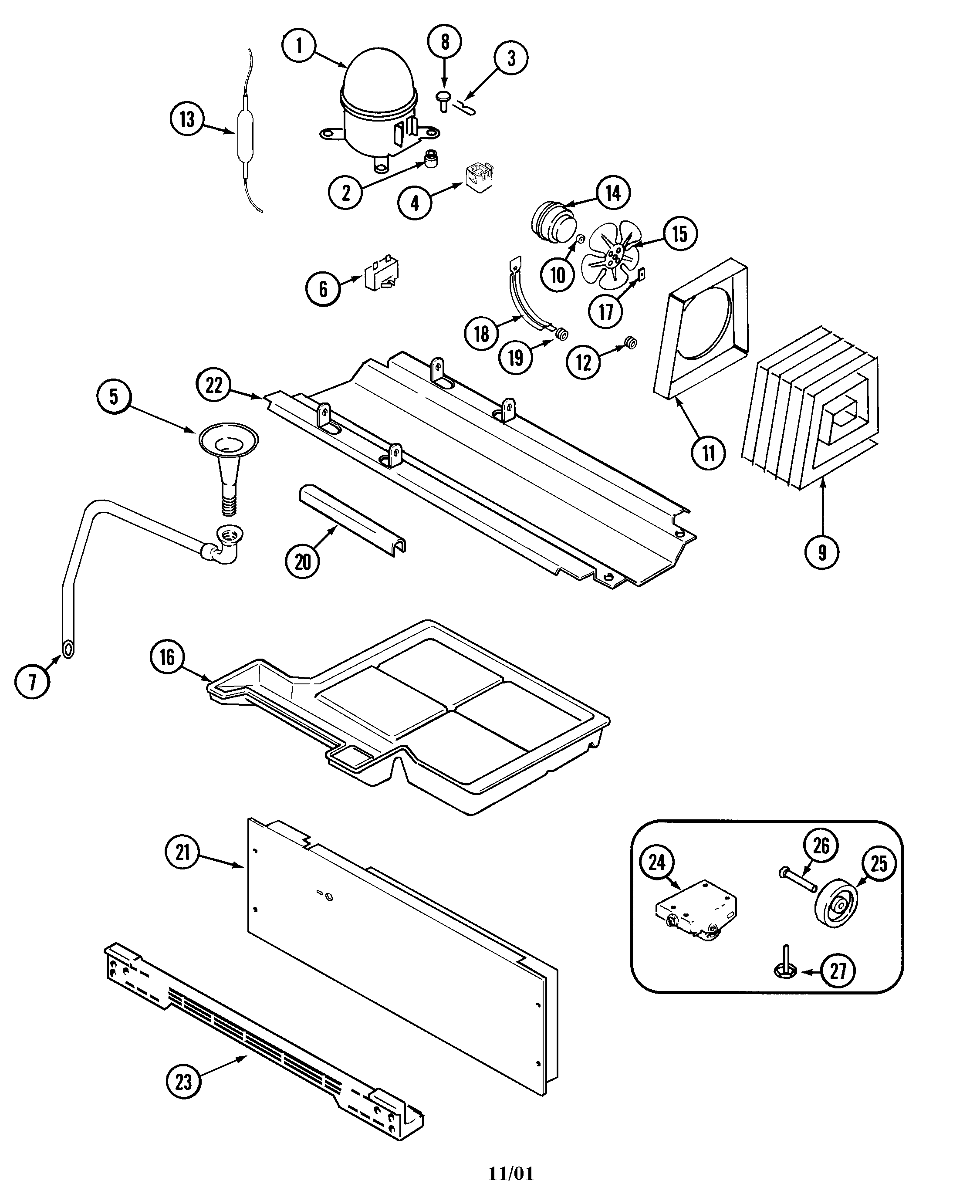 Maytag MSD2656DEQ compressor diagram