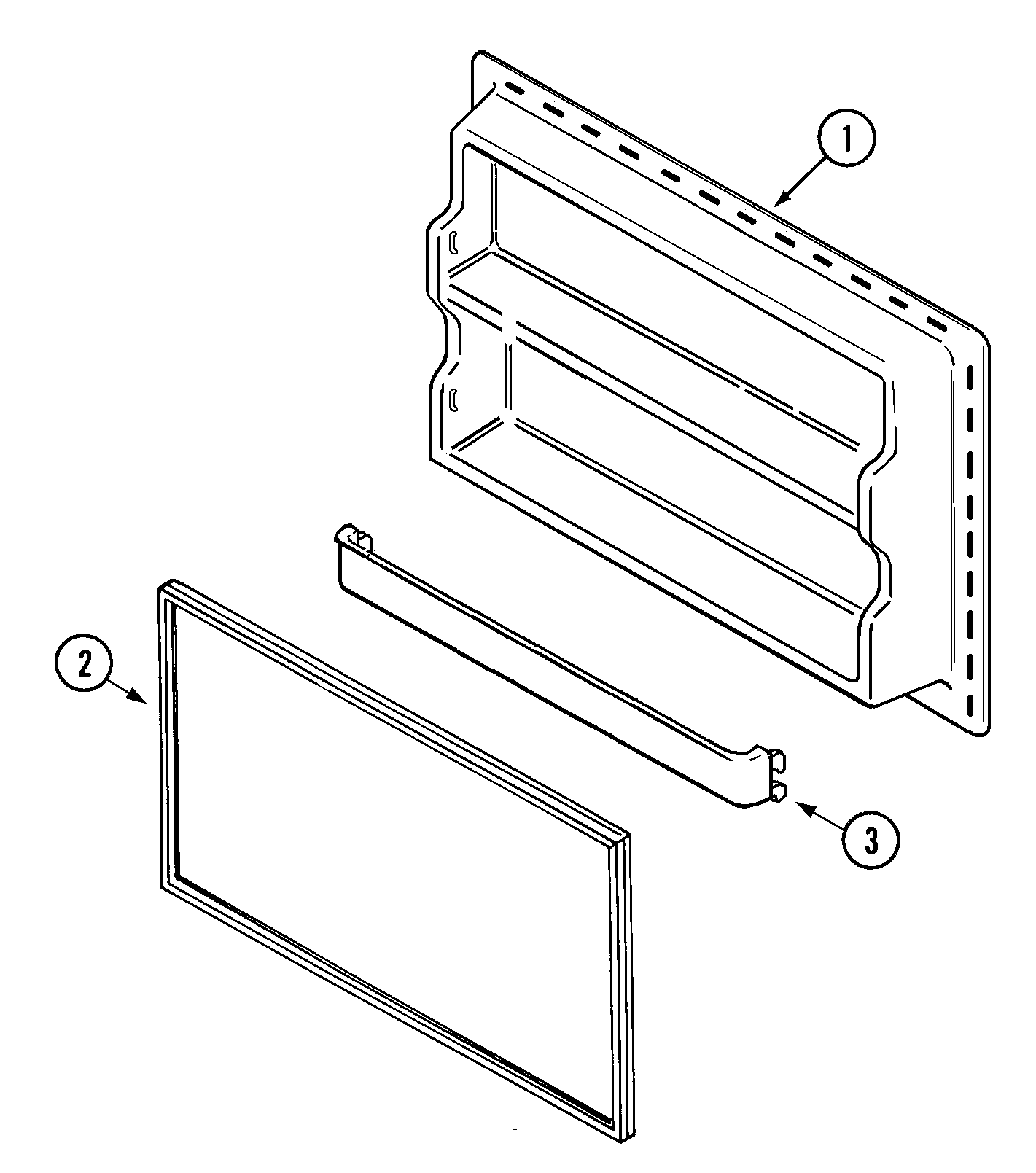 Maytag PTB1954FRW freezer inner door diagram