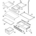 Maytag PTB1949FRW shelves & accessories diagram