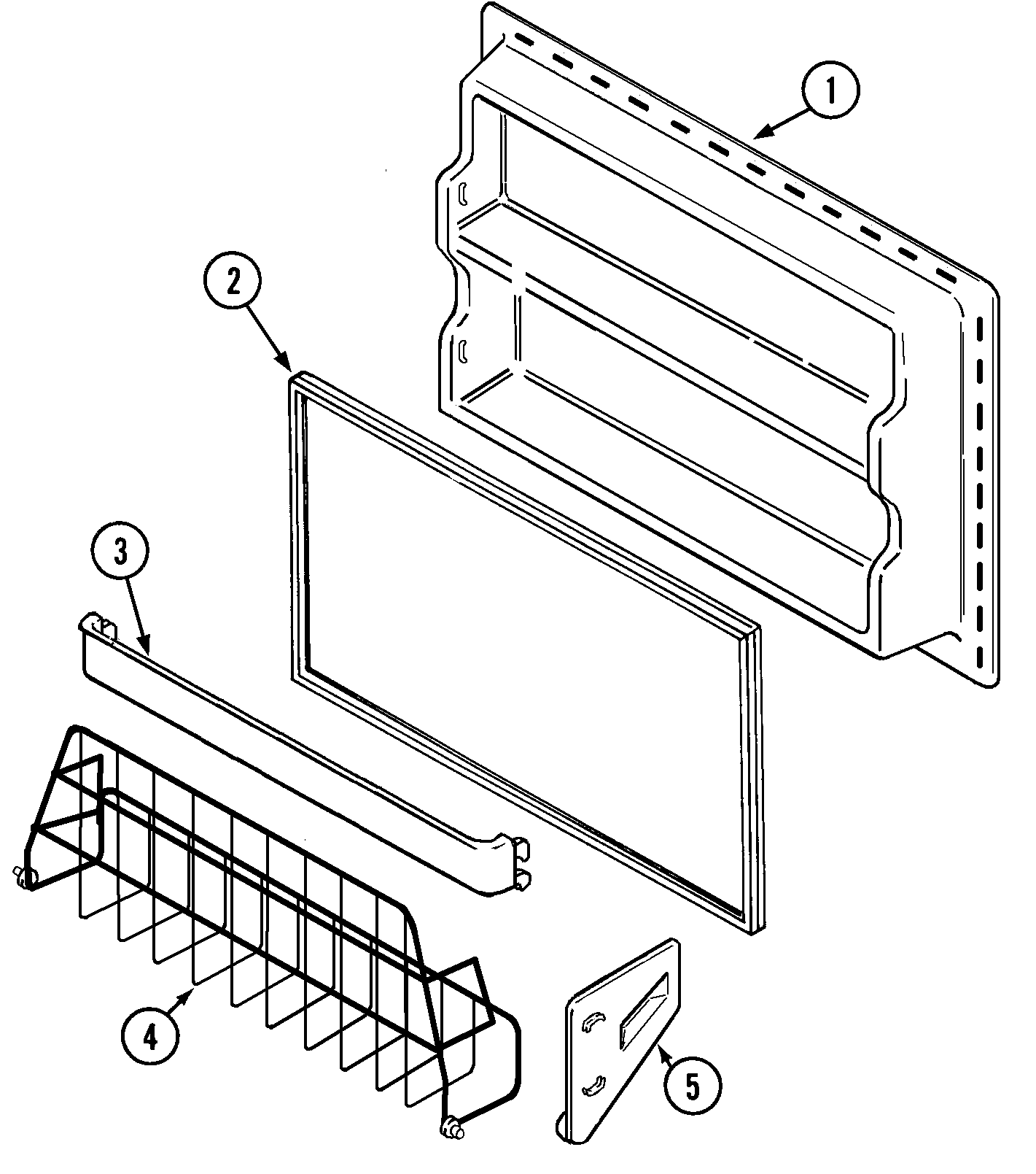 Maytag PTB21AAFRW freezer inner door diagram