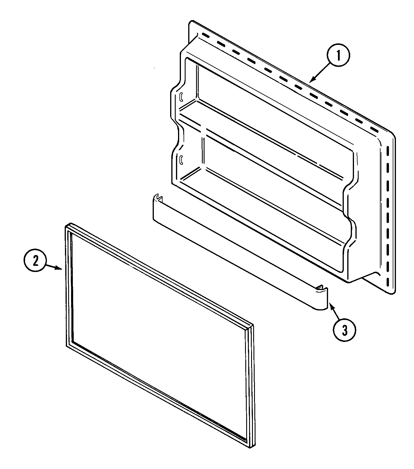 Maytag PTB1753FRQ freezer inner door diagram