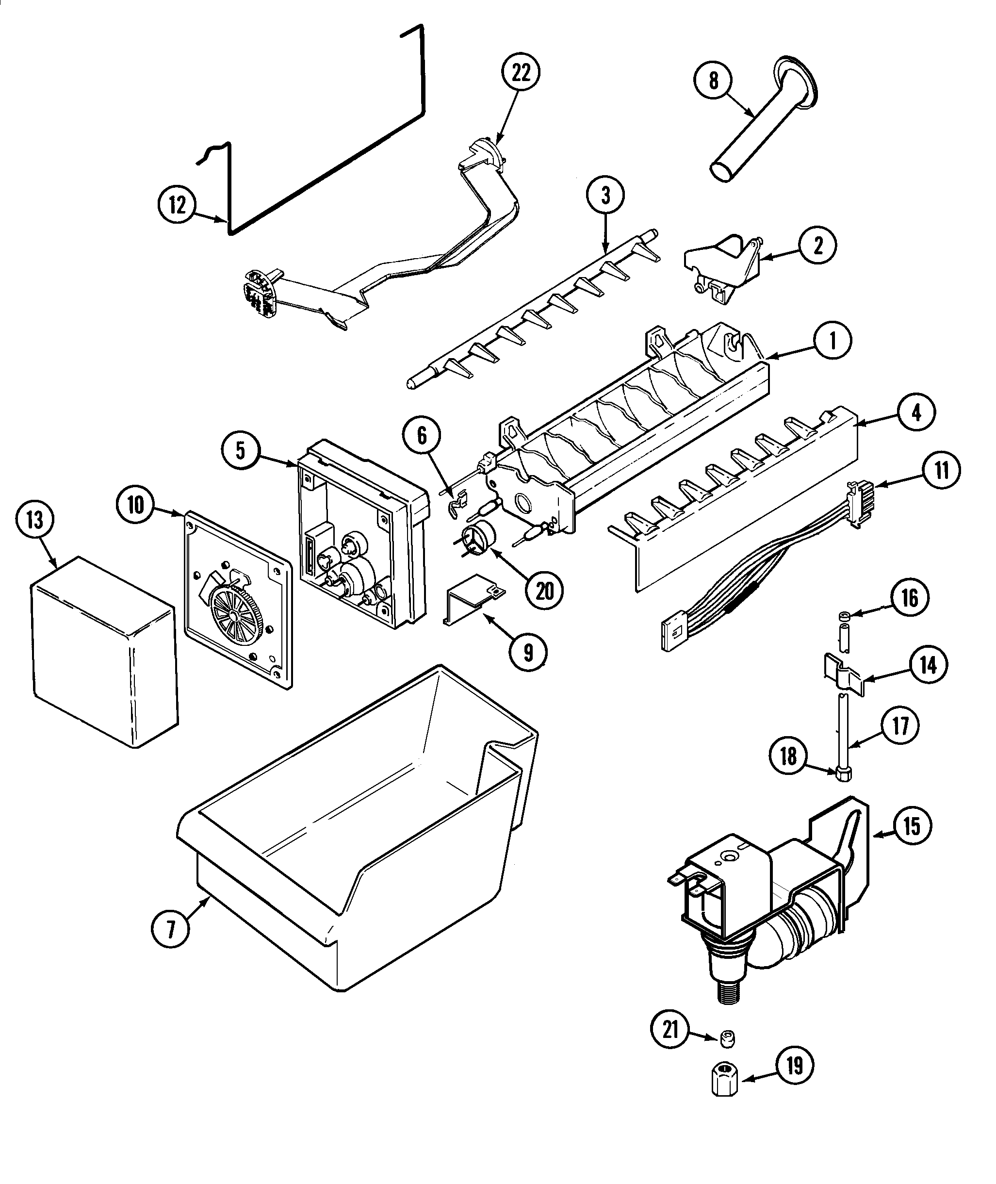 Maytag PTB1952FRQ optional ice maker kit-uki1500axx diagram