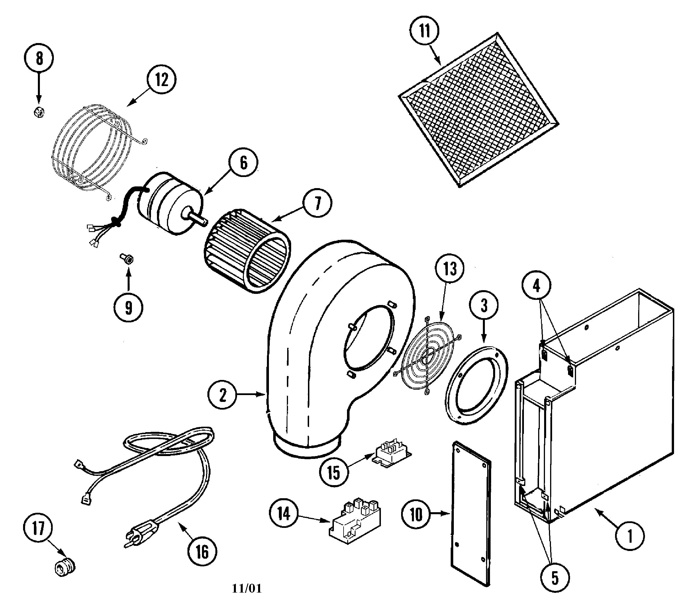 Jenn-Air JGD8345ADB blower plenum diagram
