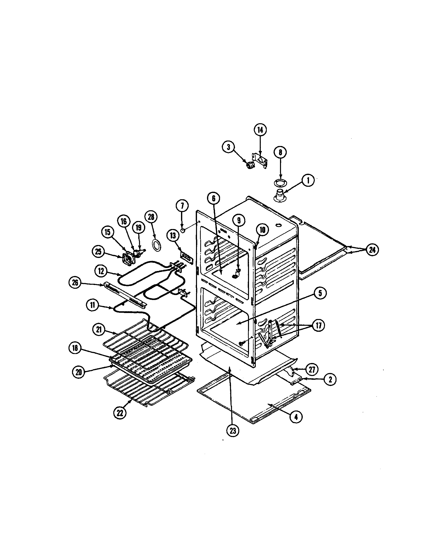 Maytag ECWE550 oven diagram