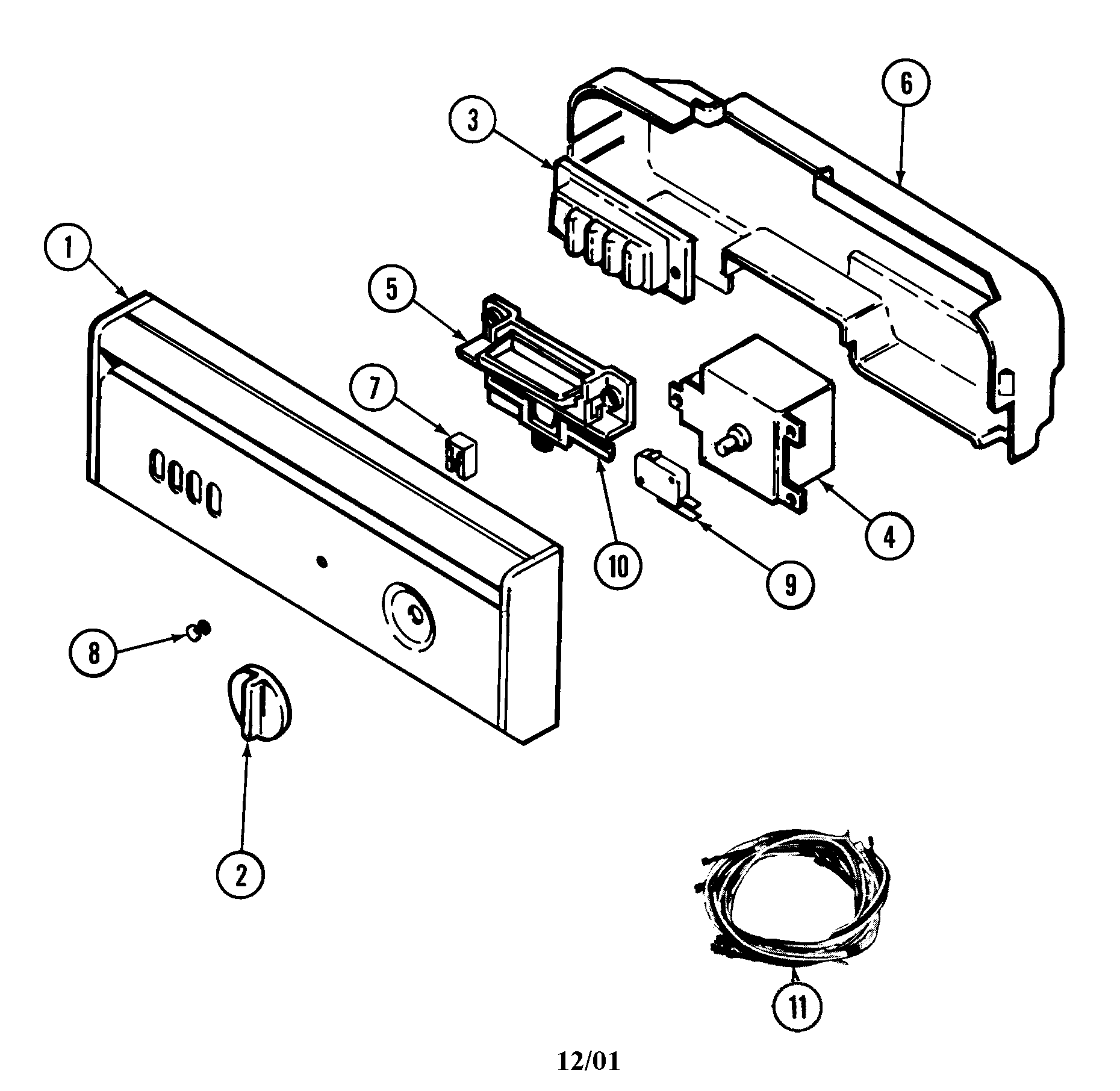 Maytag DWU8330AAX control panel diagram