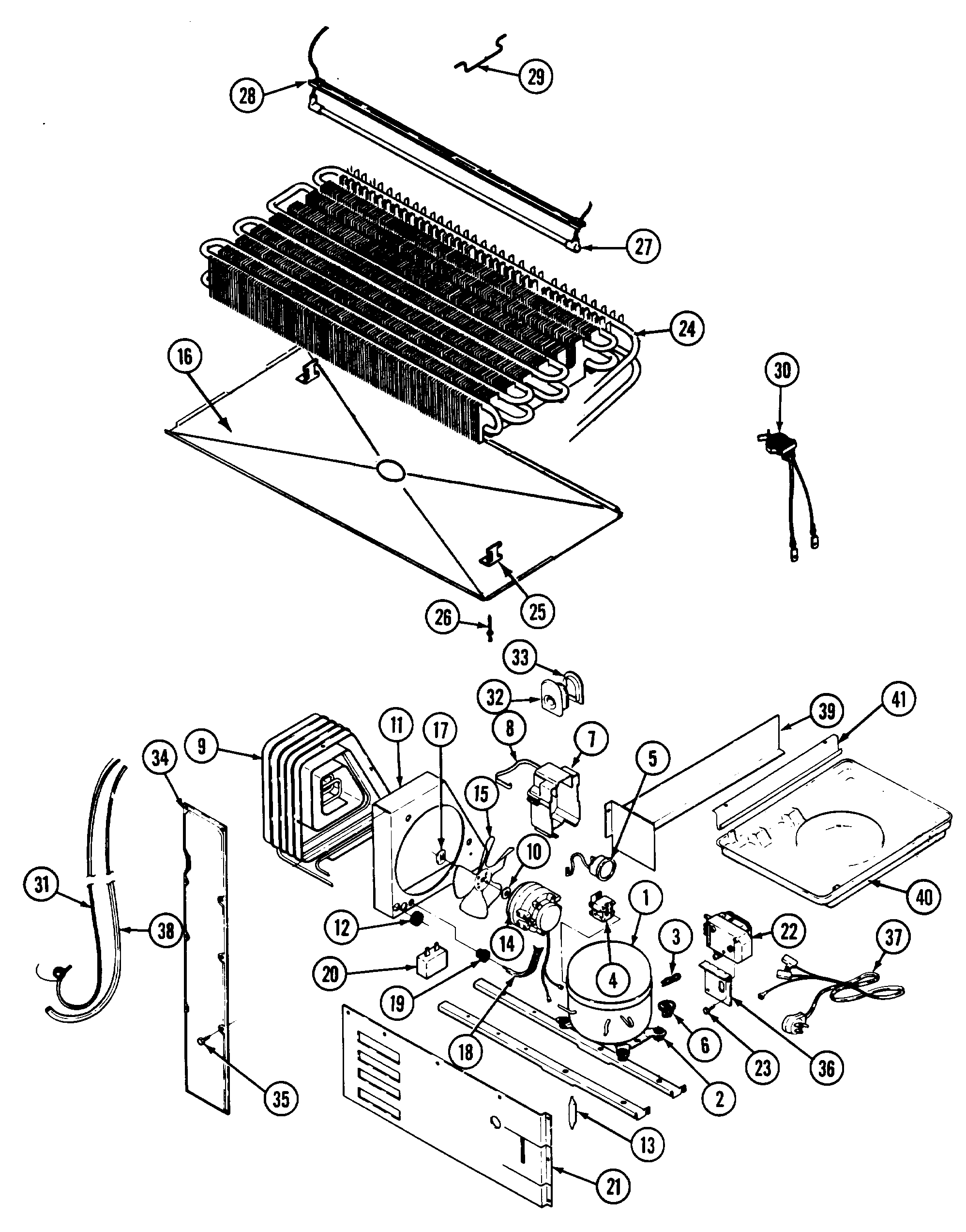 Maytag RTC1500CGE unit compartment & system diagram