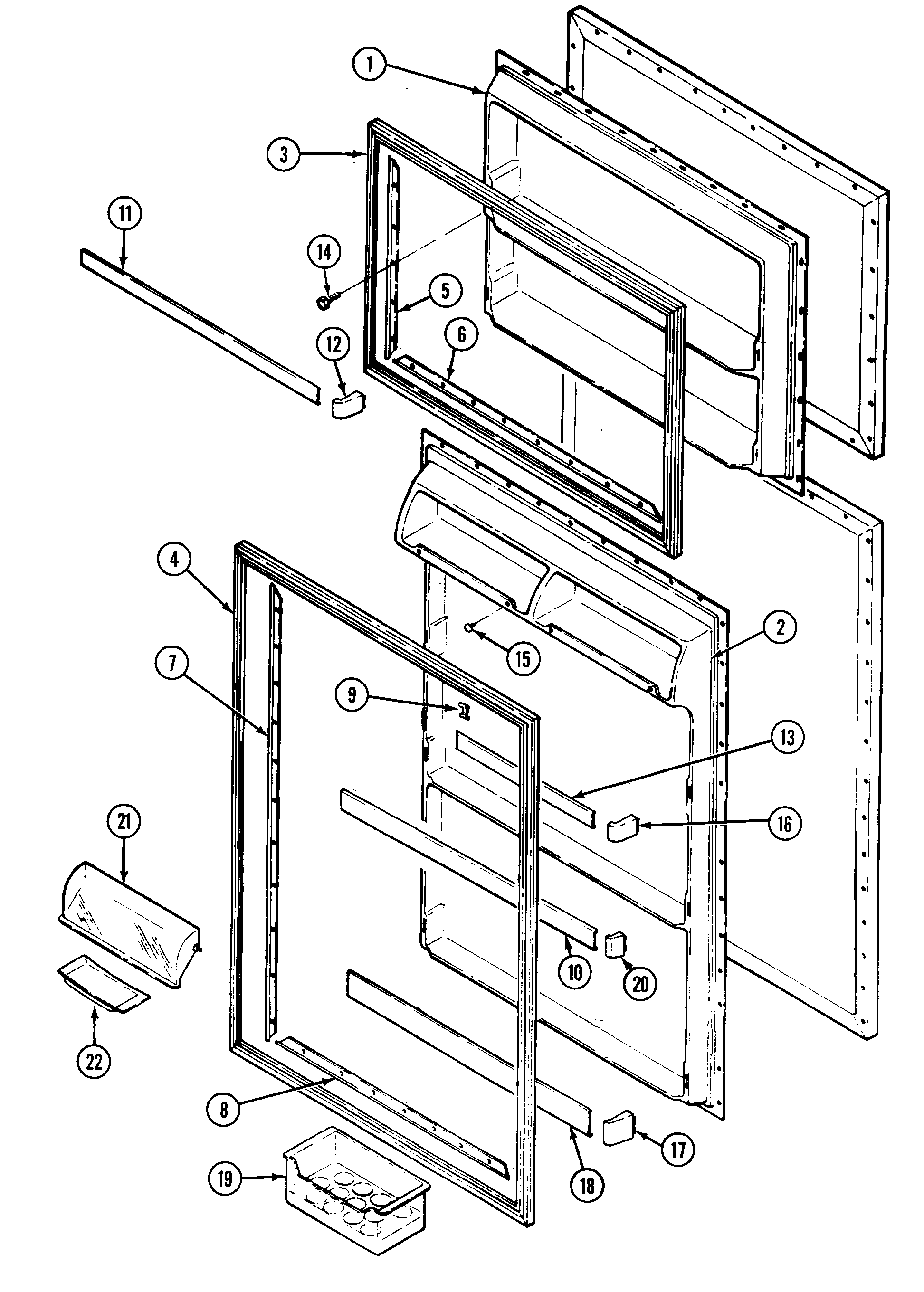 Maytag RTC1500CGE inner door diagram