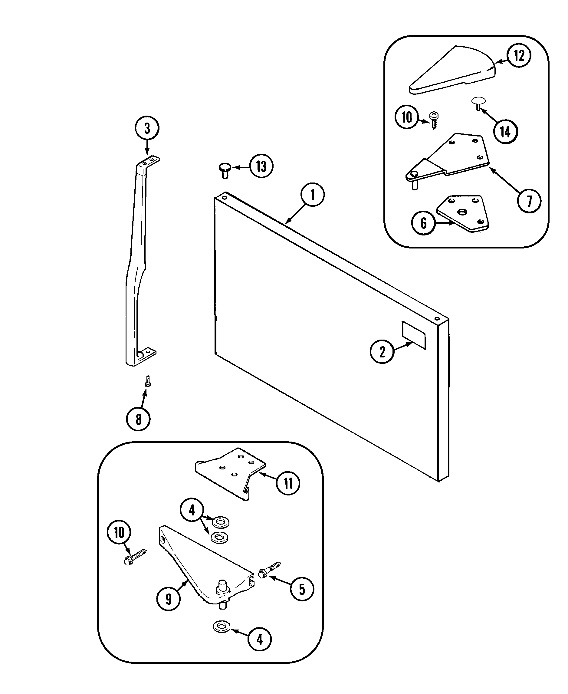 Jenn-Air JTB2187ARW freezer outer door diagram