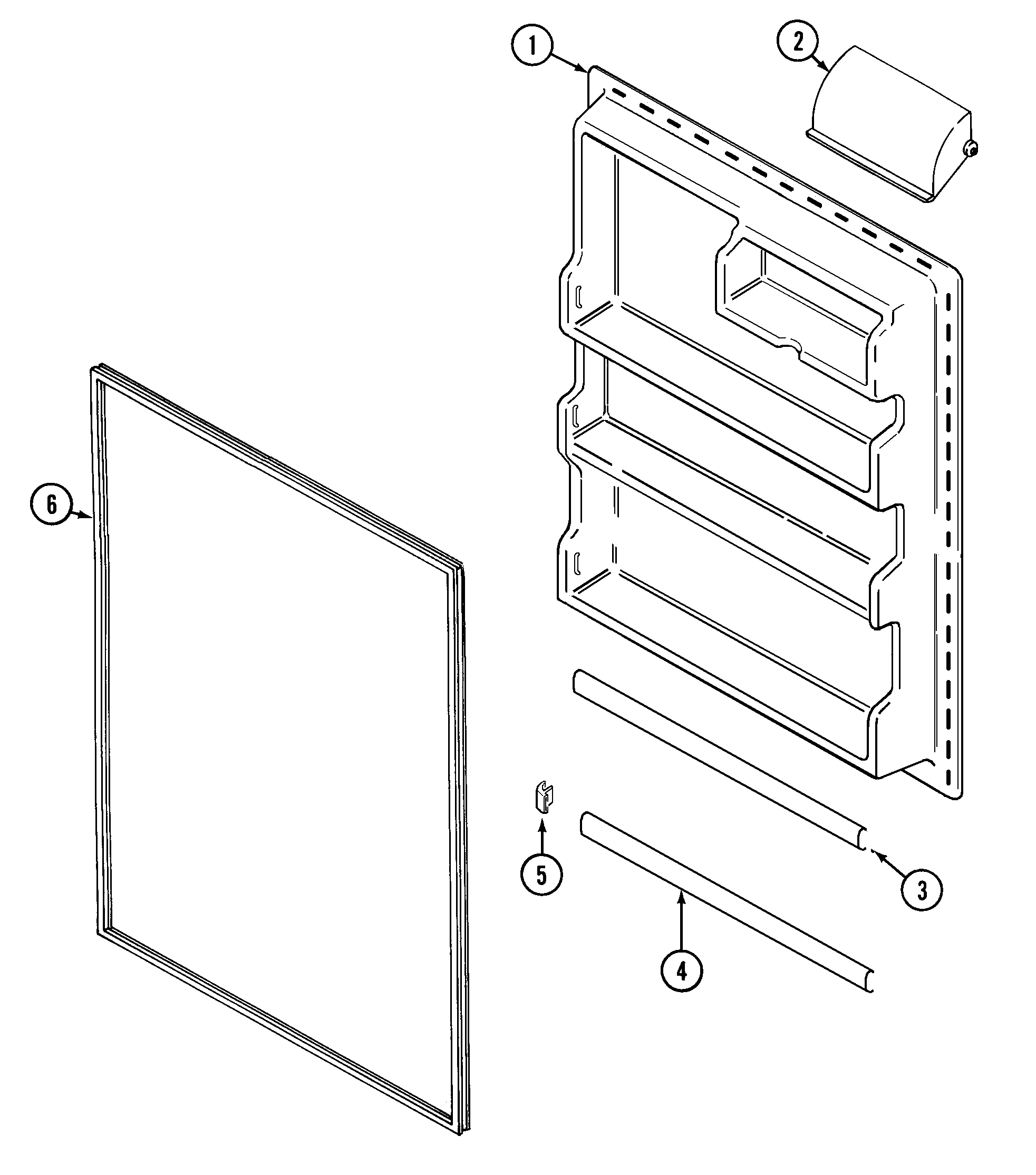 Magic Chef CTB1922ARA fresh food inner door diagram