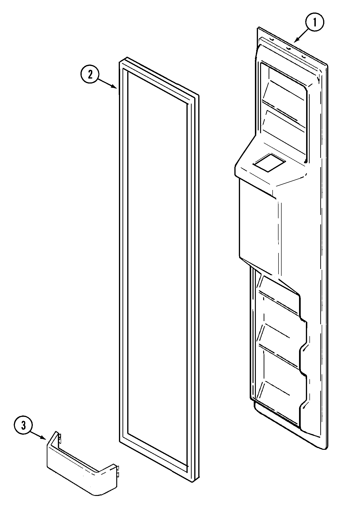 Maytag MSD2343ARA freezer inner door diagram