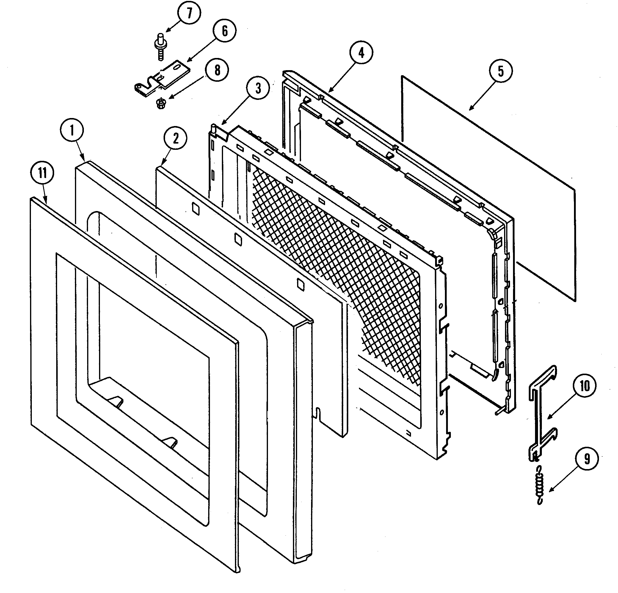 Jenn-Air JMC8100ADW door diagram