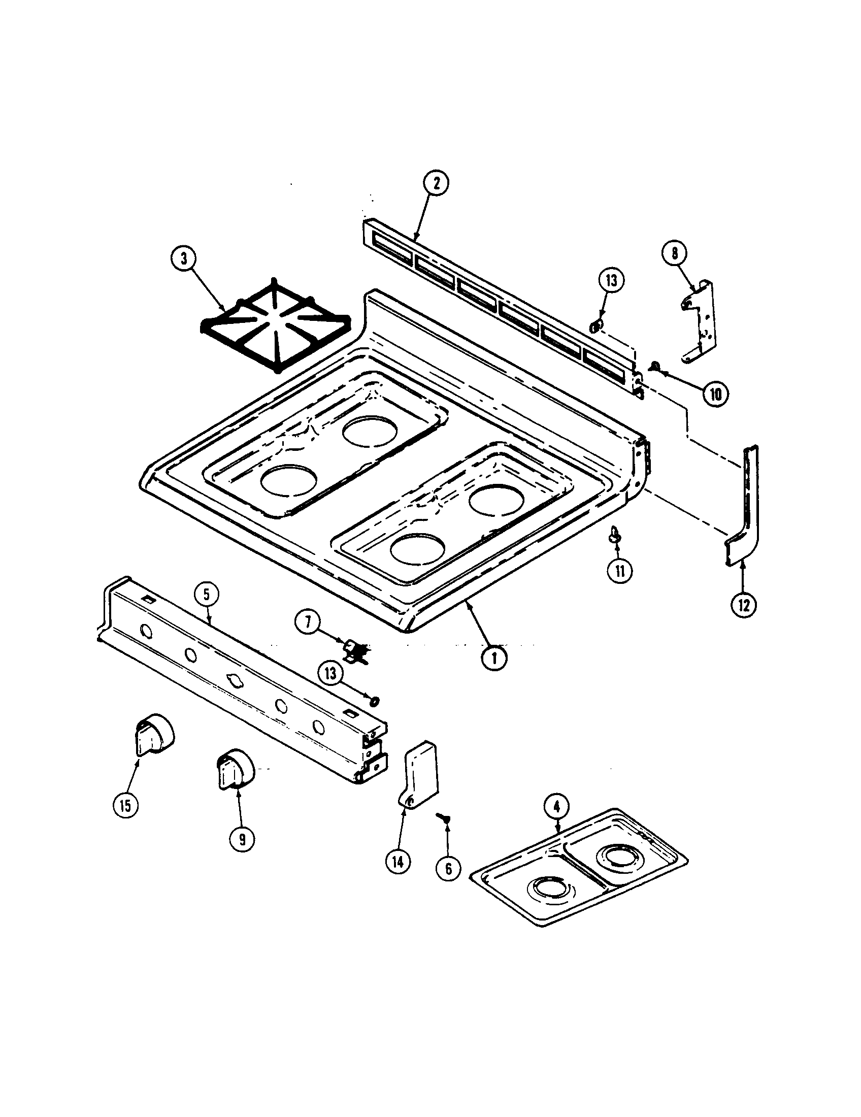 Maytag CRG8200AAL top assembly diagram