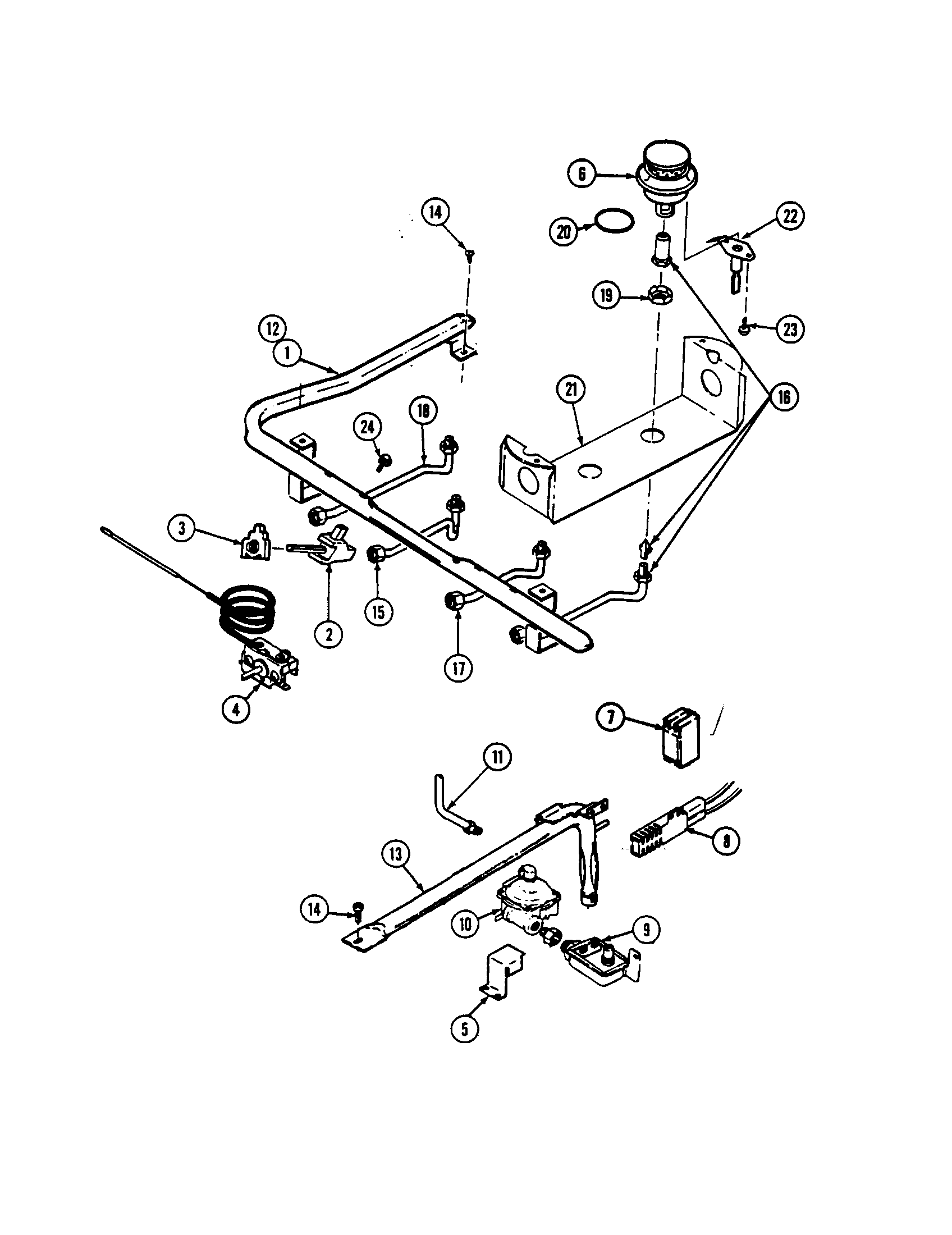 Maytag CRG8200AAL gas controls diagram
