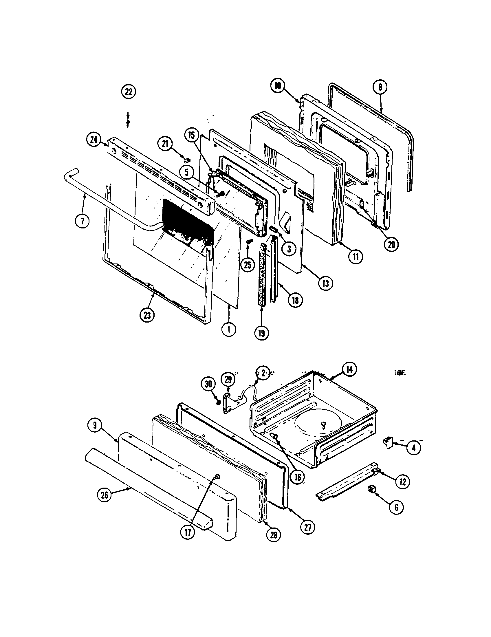 Maytag CRG8200AAL door/drawer diagram
