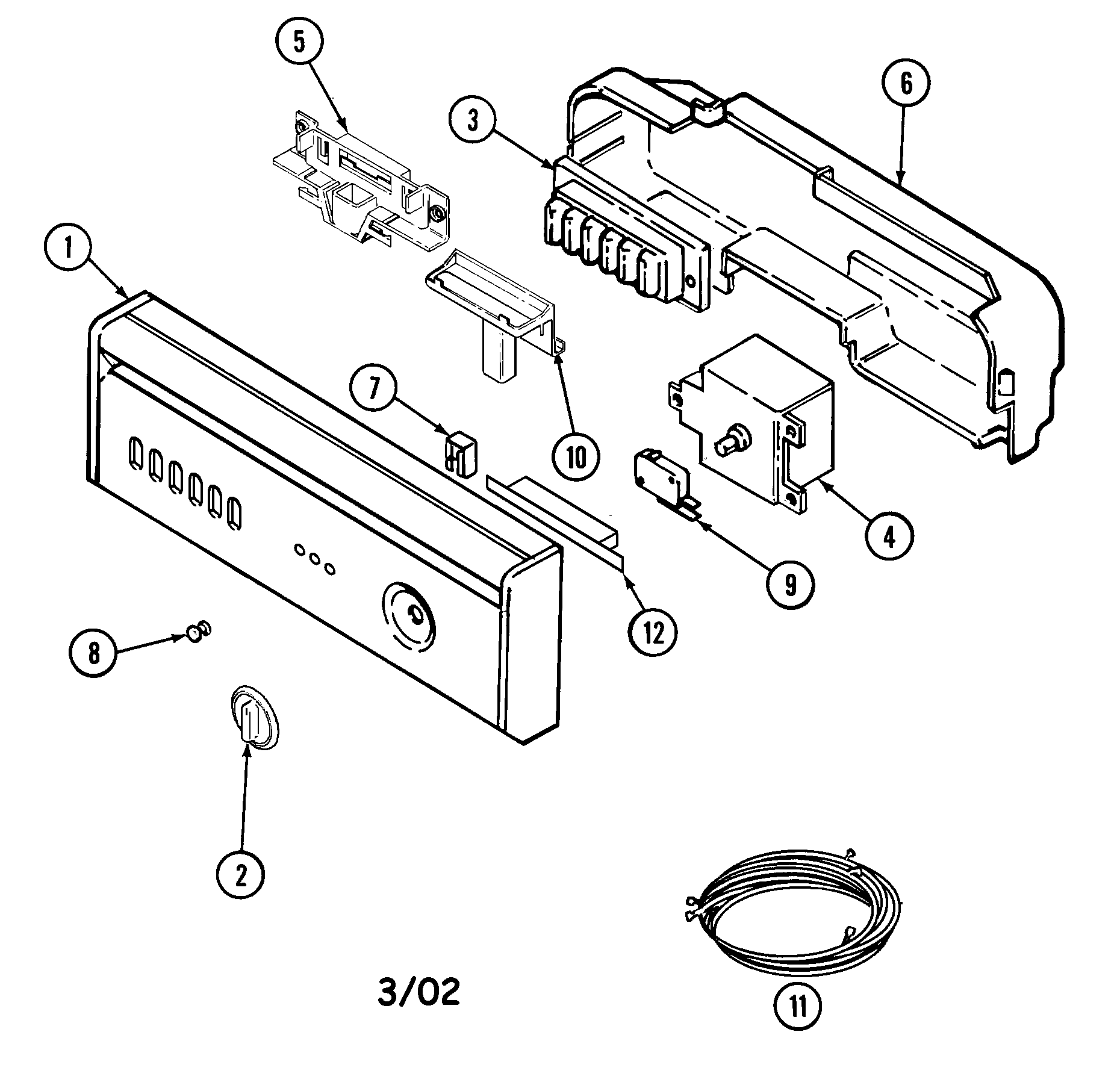 Maytag MDB4800AWW control panel diagram