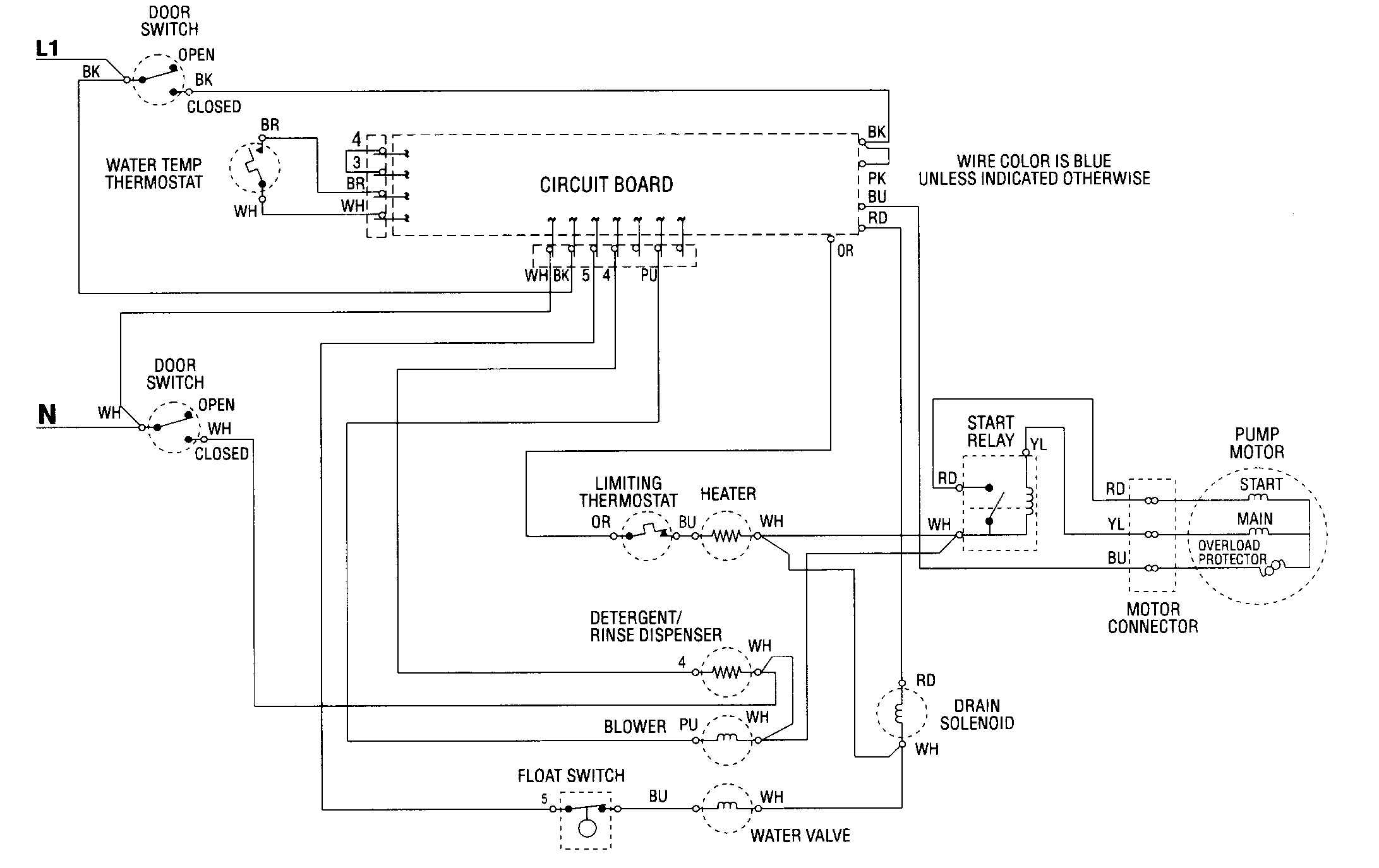Maytag PDB3430AWE wiring information diagram