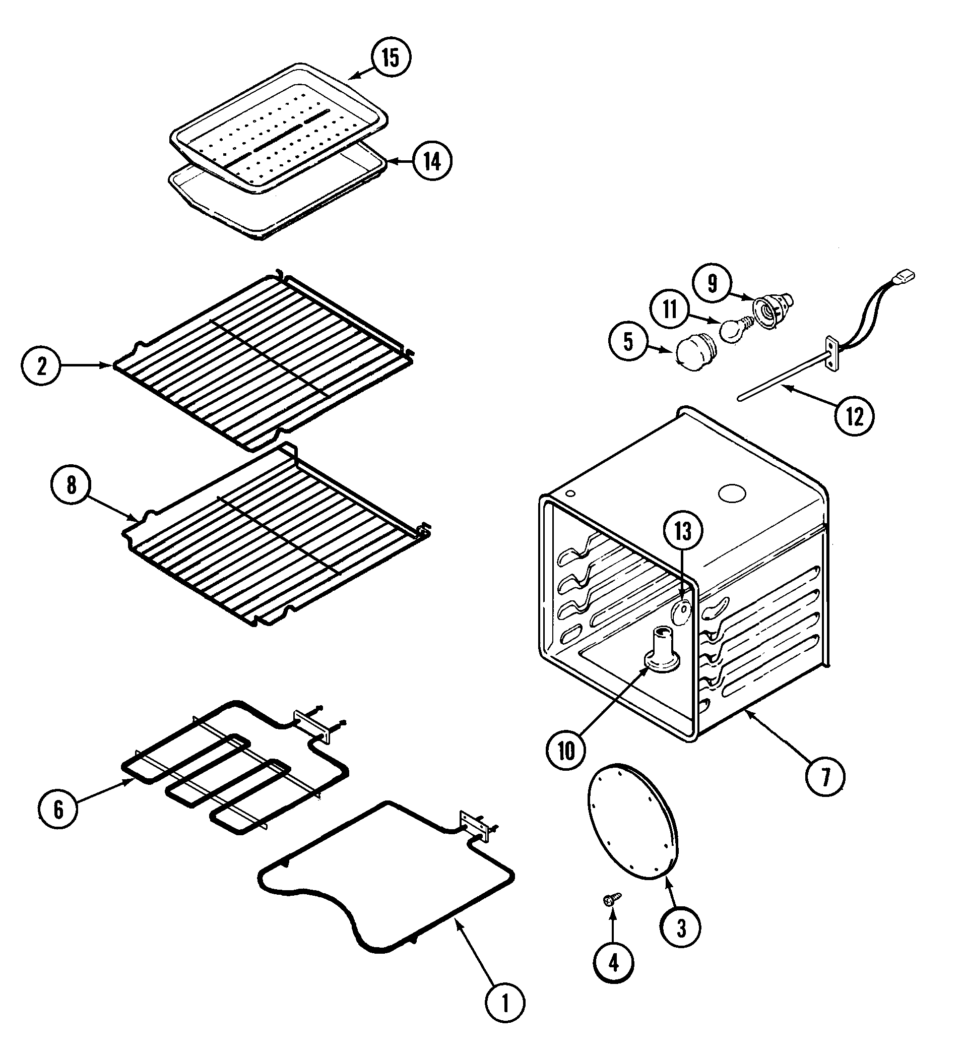 Jenn-Air JJW8630BAB oven diagram