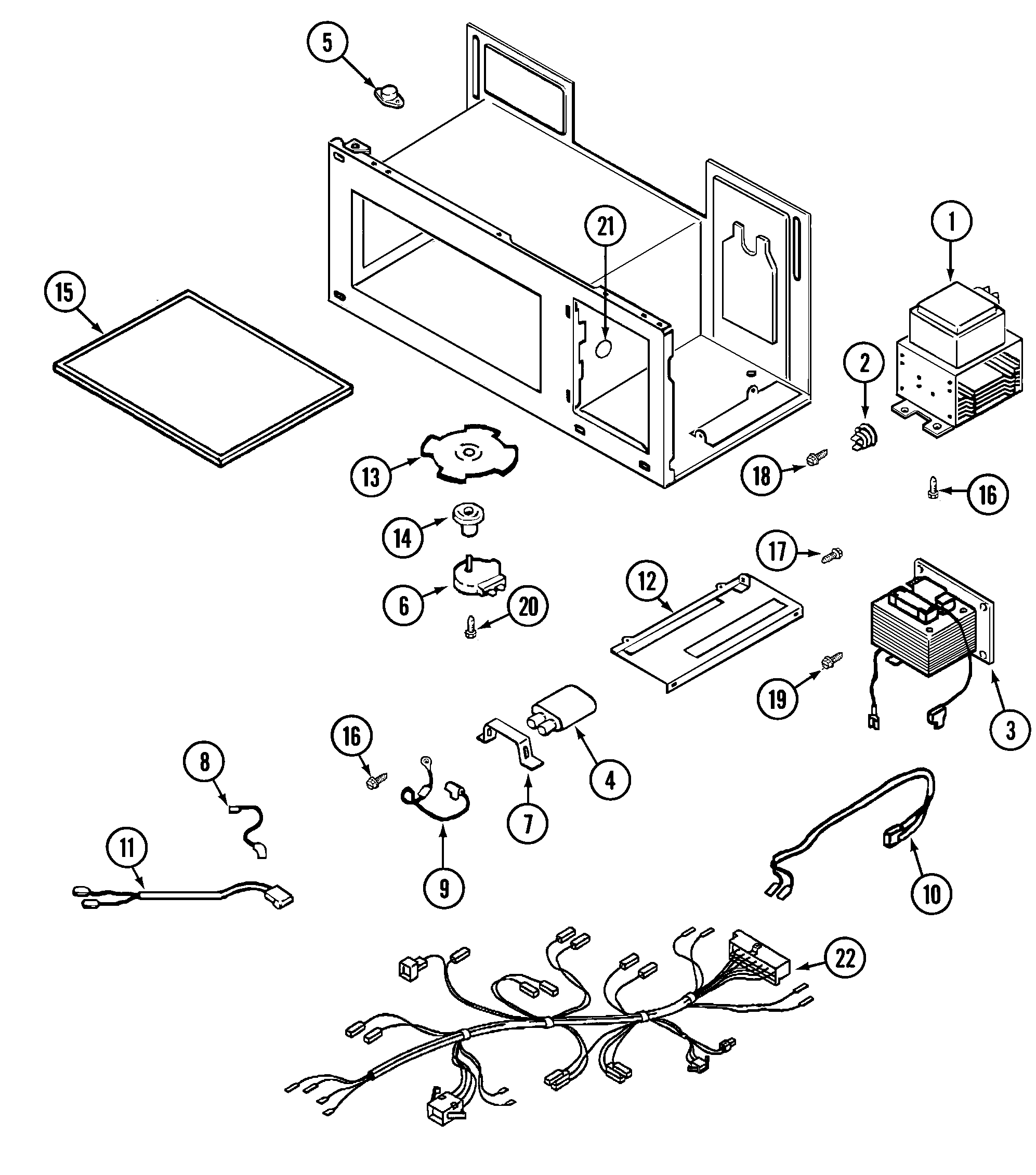 Maytag VM12AM internal controls diagram