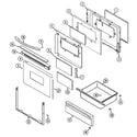 Maytag PER5715BCW door/drawer diagram