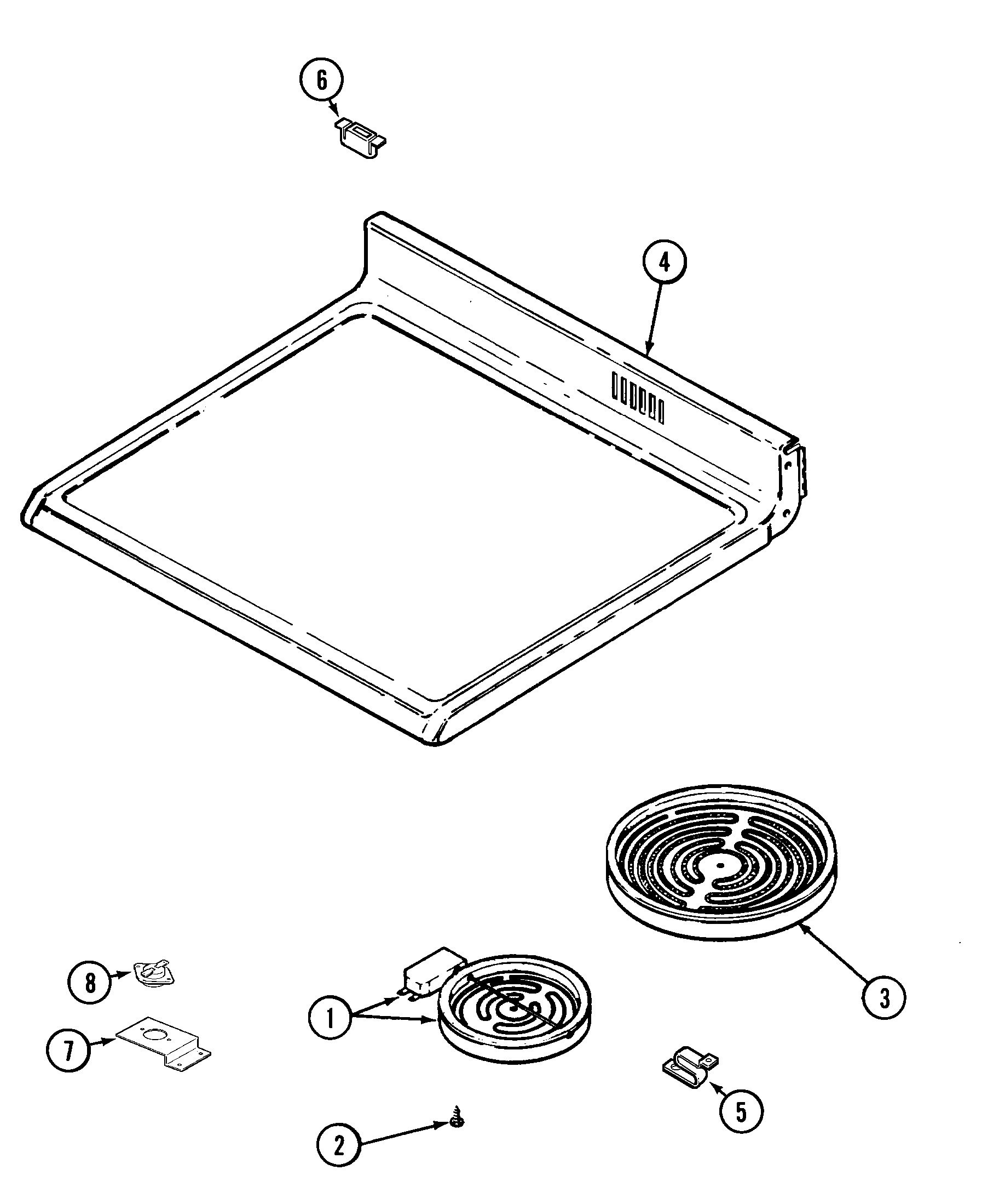 Crosley CC38700ACV top assembly diagram