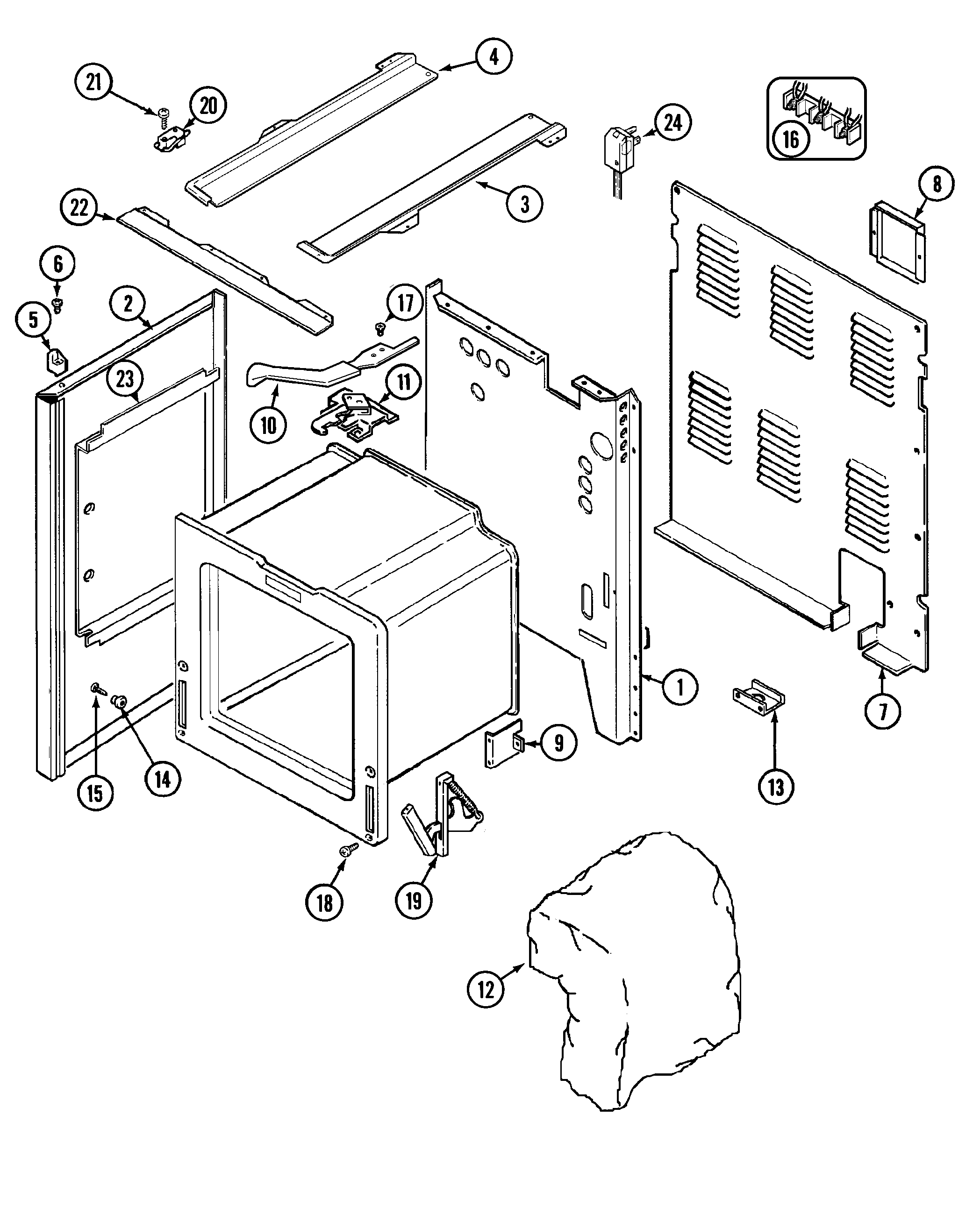 Crosley CC38700ACV body diagram