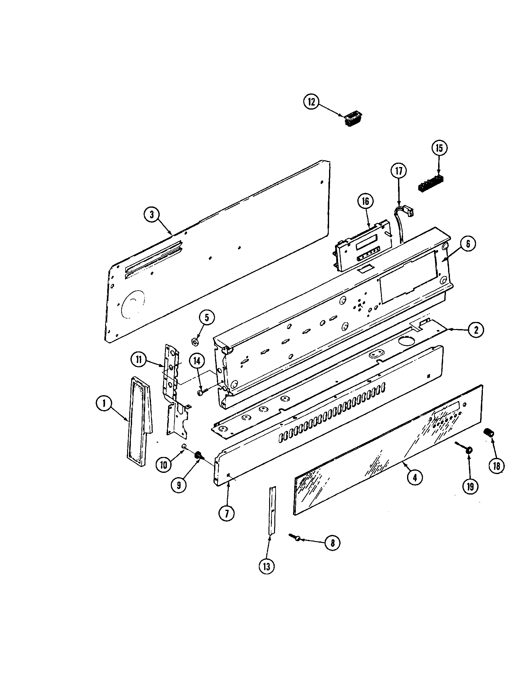 Hardwick CPM9841W689DG control panel diagram