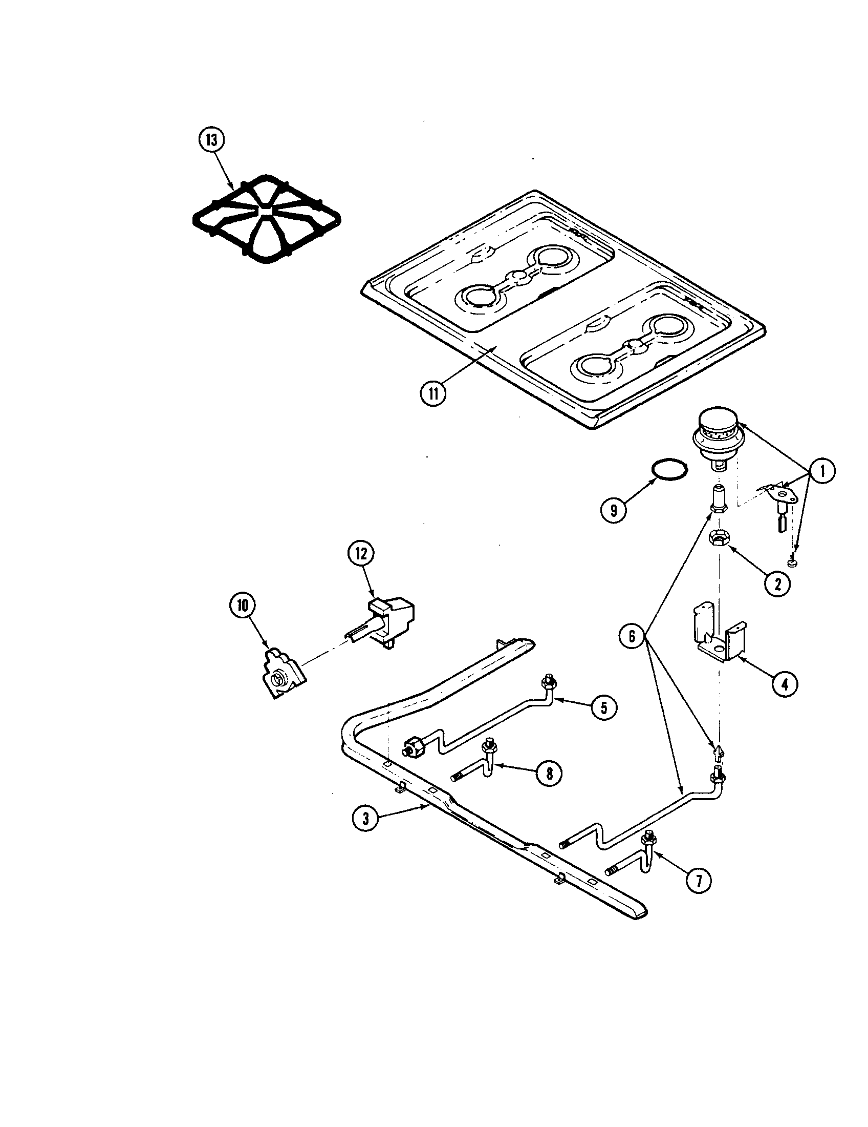 Hardwick CPM9841W689DG top assembly diagram