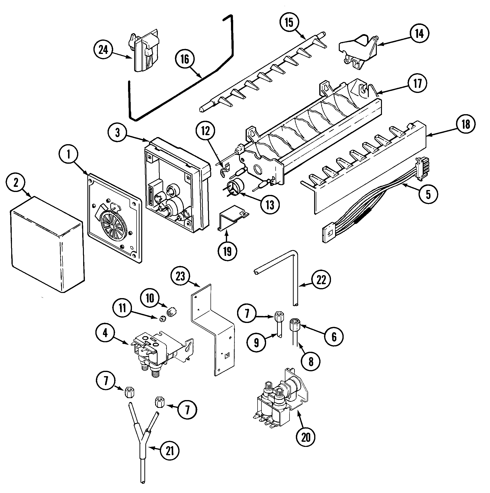 Maytag MSD2754FRQ ice maker diagram