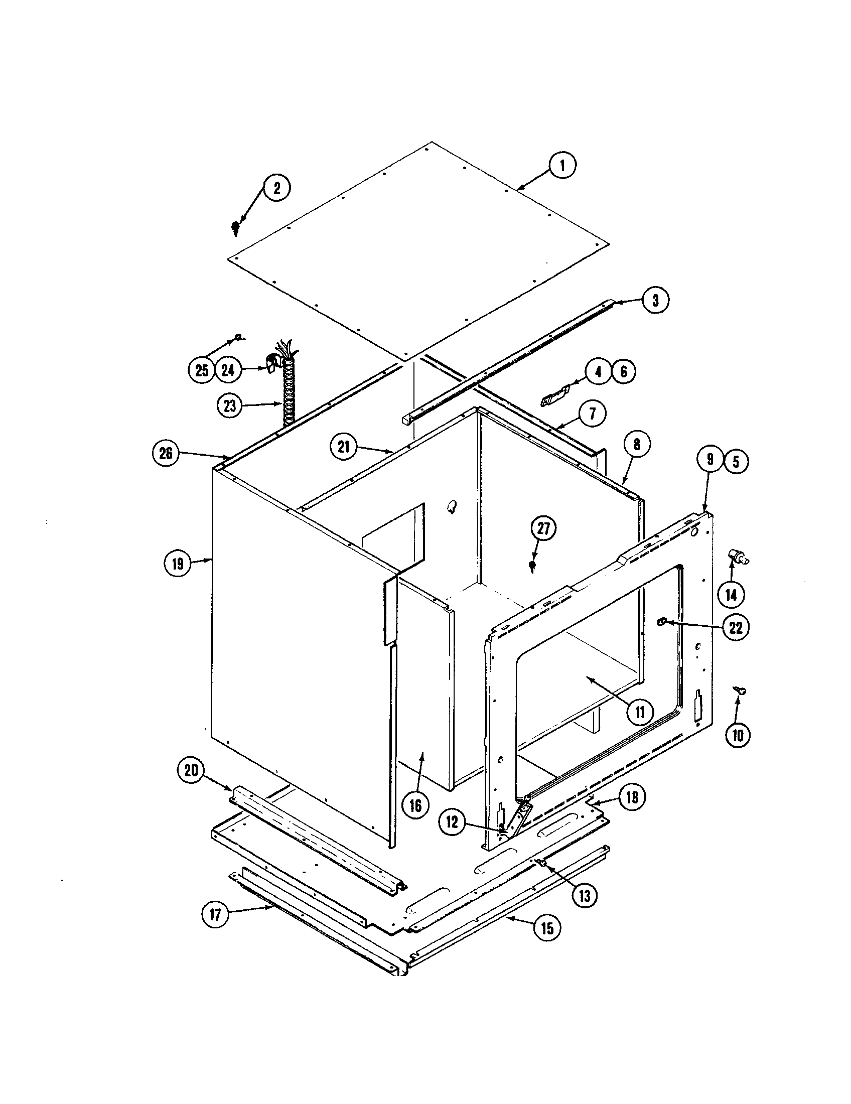 Jenn-Air W136-C body diagram