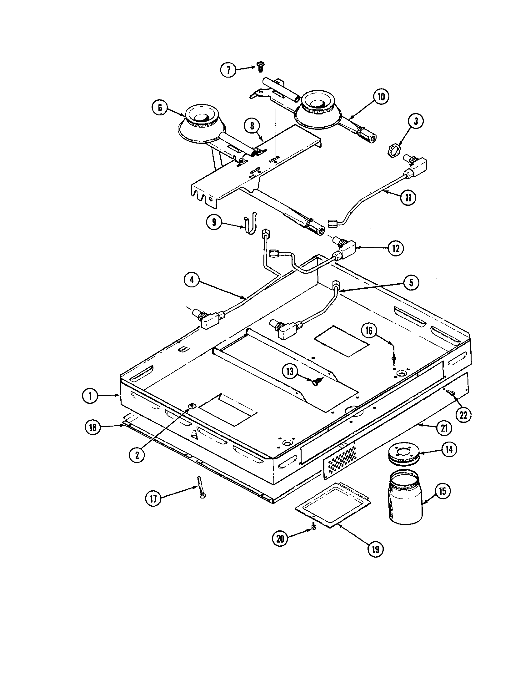 Jenn-Air CG206B-C body diagram
