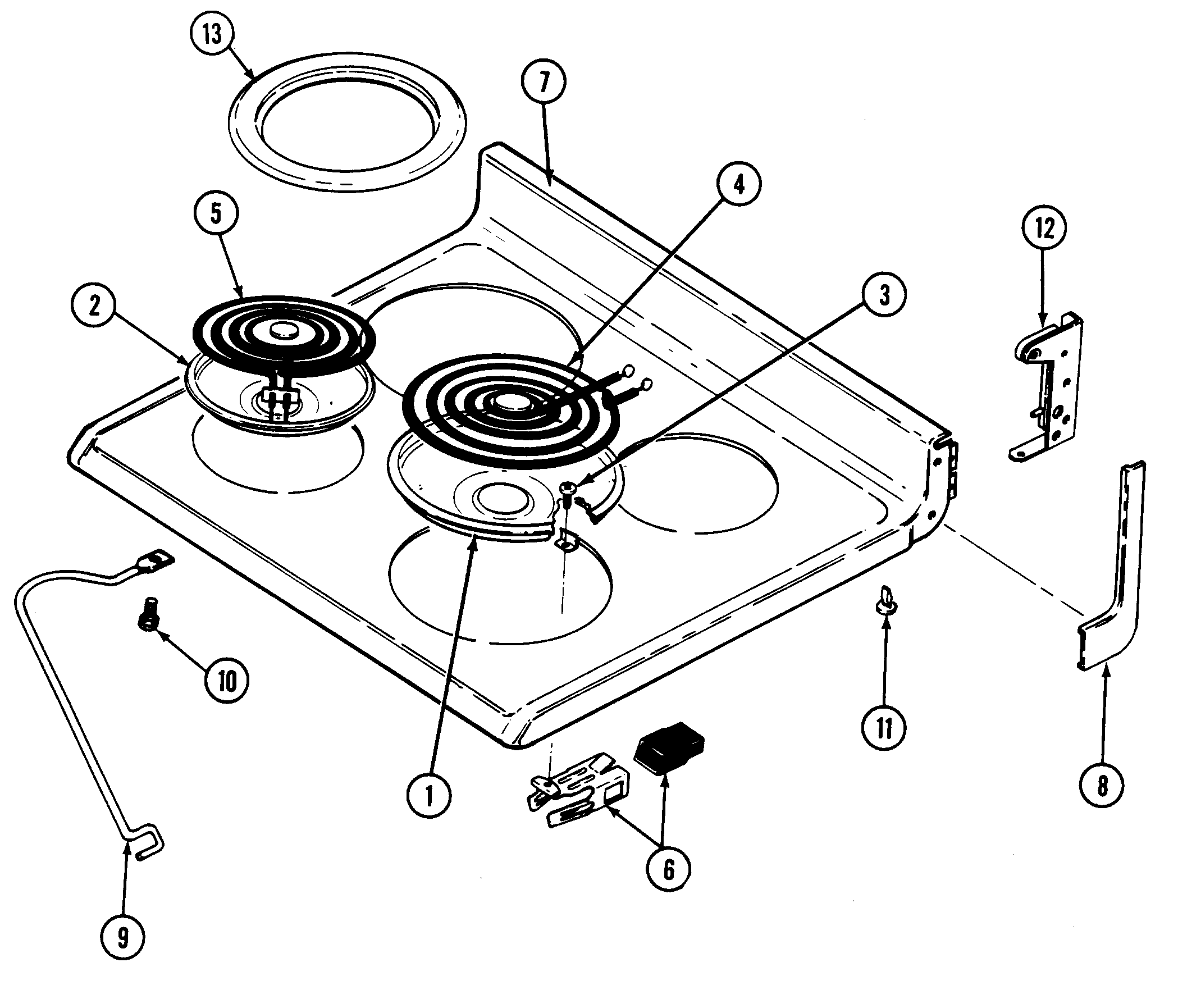 Maytag CRE9500ACL top assembly diagram
