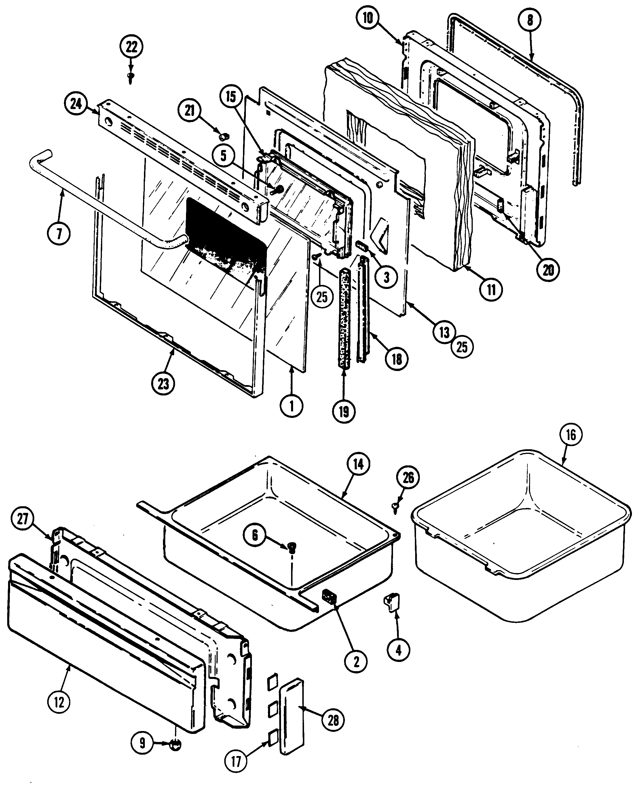 Maytag CRE9500ADE door/drawer (cre9500ace, cre9500ade) diagram