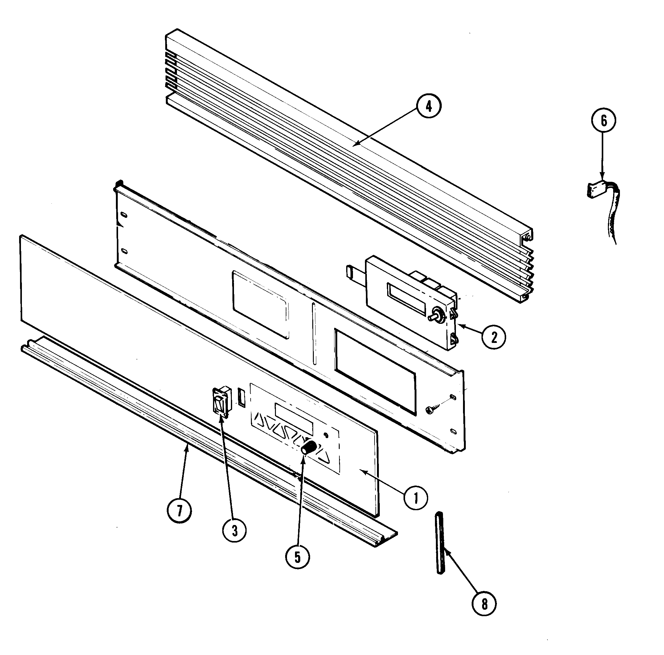 Magic Chef 9475VRV control panel diagram