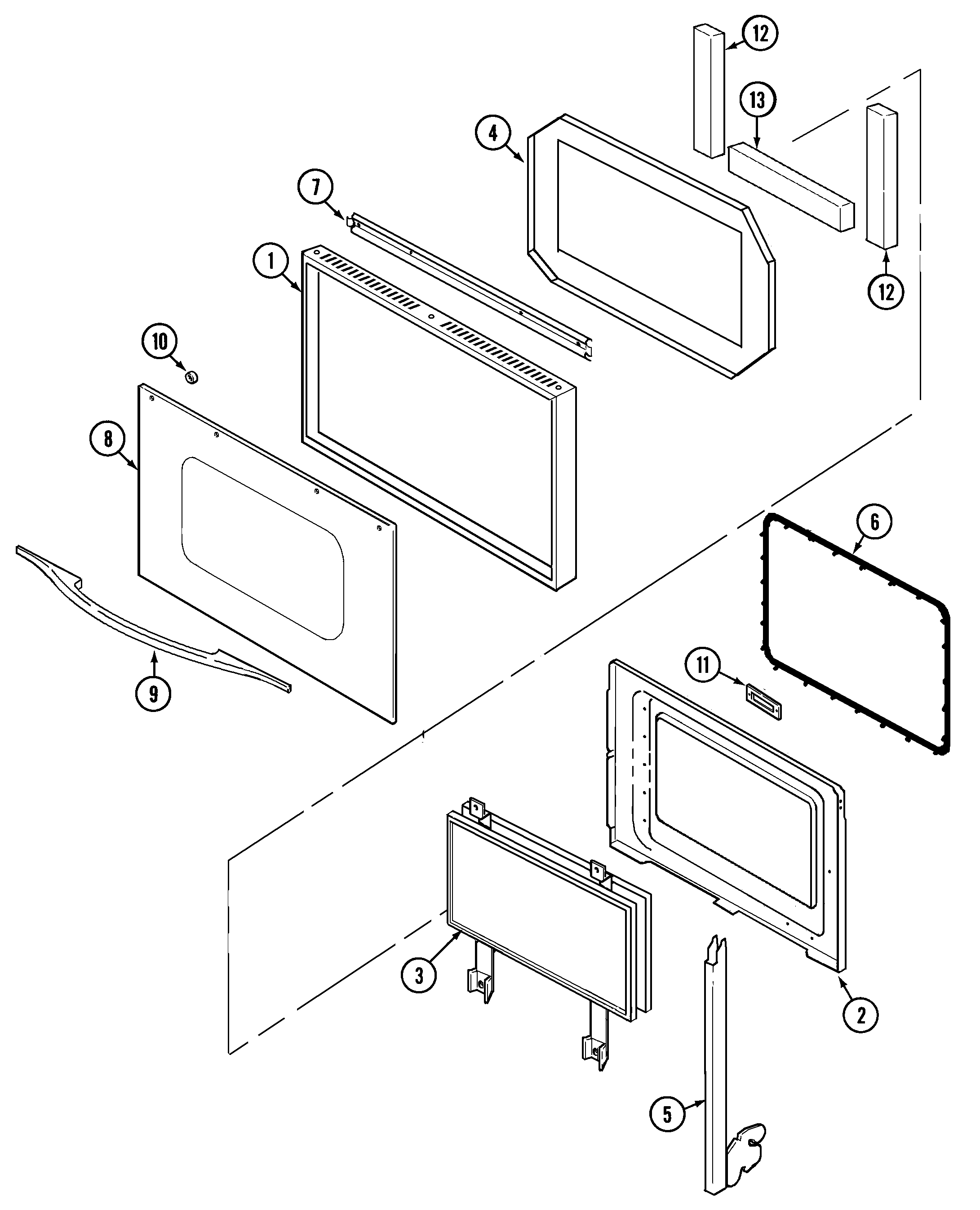 Jenn-Air WW30430B door diagram