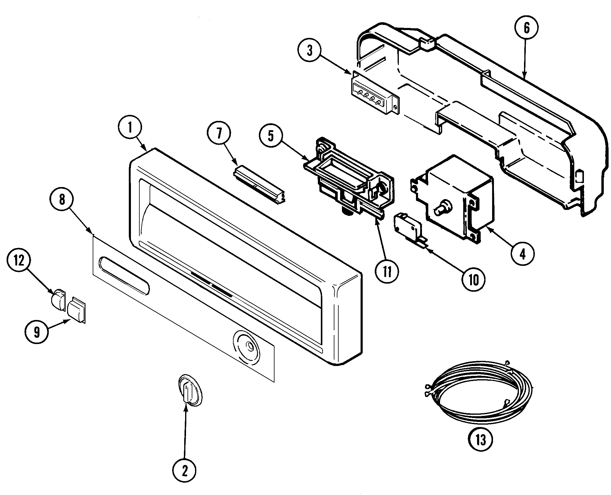Maytag MDB3100AWX control panel diagram
