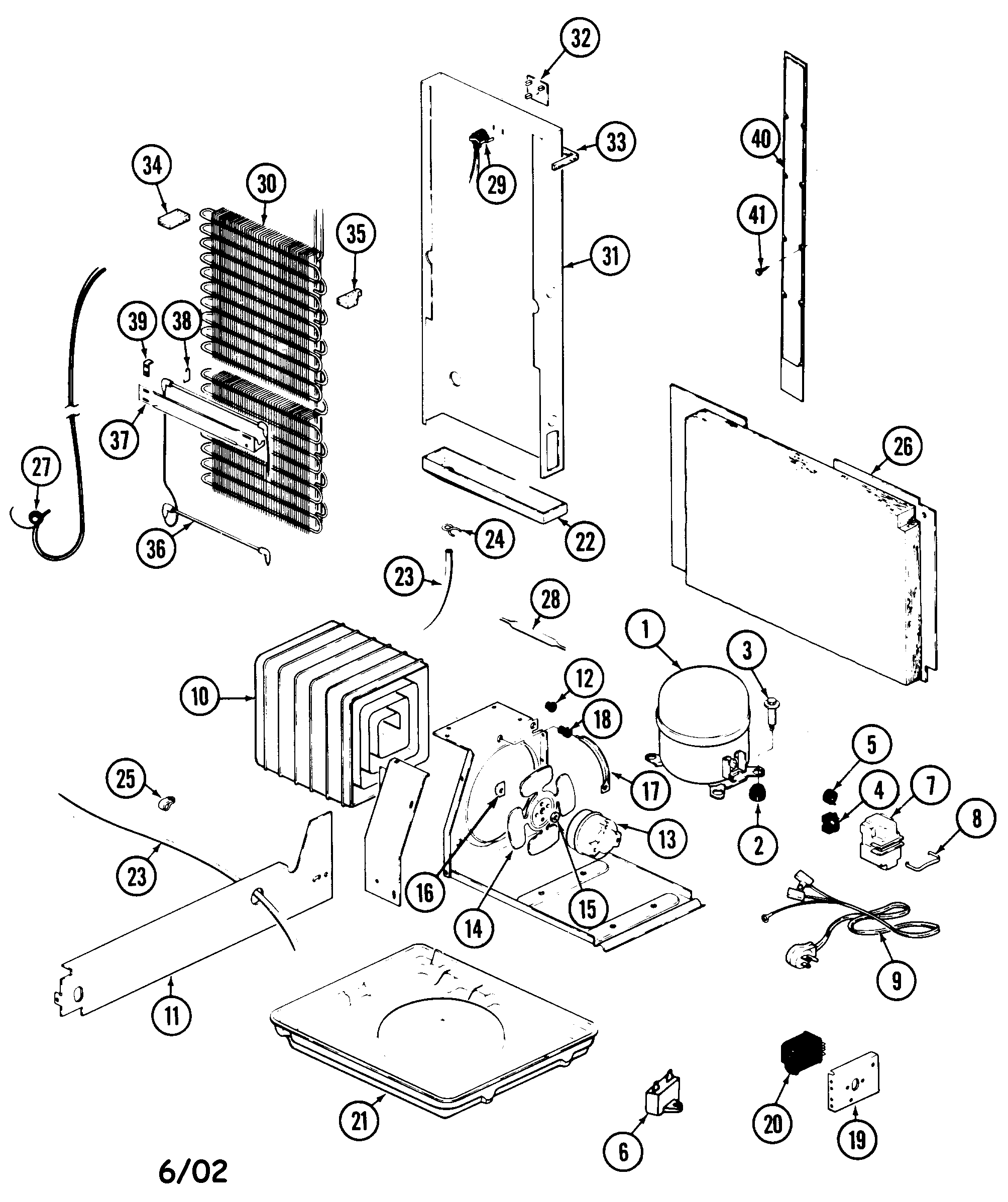 Jenn-Air JRSD227B unit compartment & system diagram