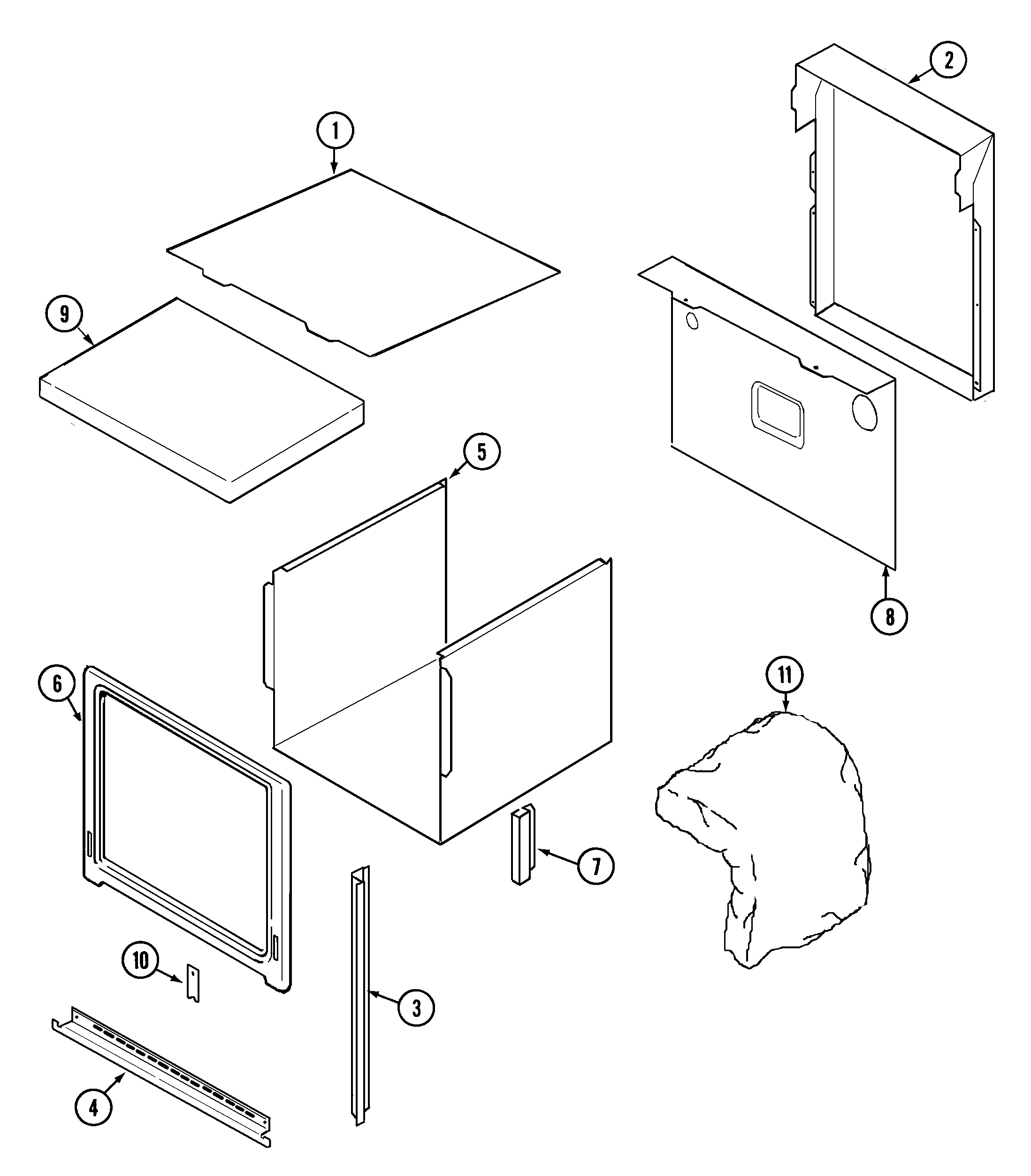 Jenn-Air JJW8127AAB body diagram