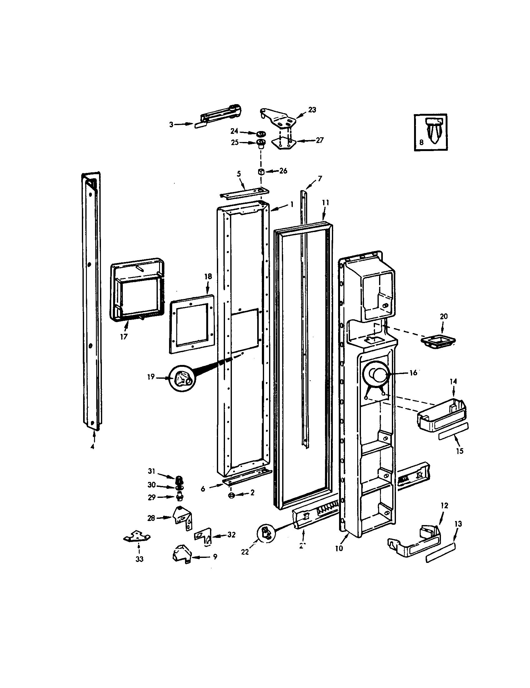 Jenn-Air JRSD225-9Q20A freezer door diagram