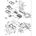 Amana BX21TW-P1196512WW shelving assemblies diagram