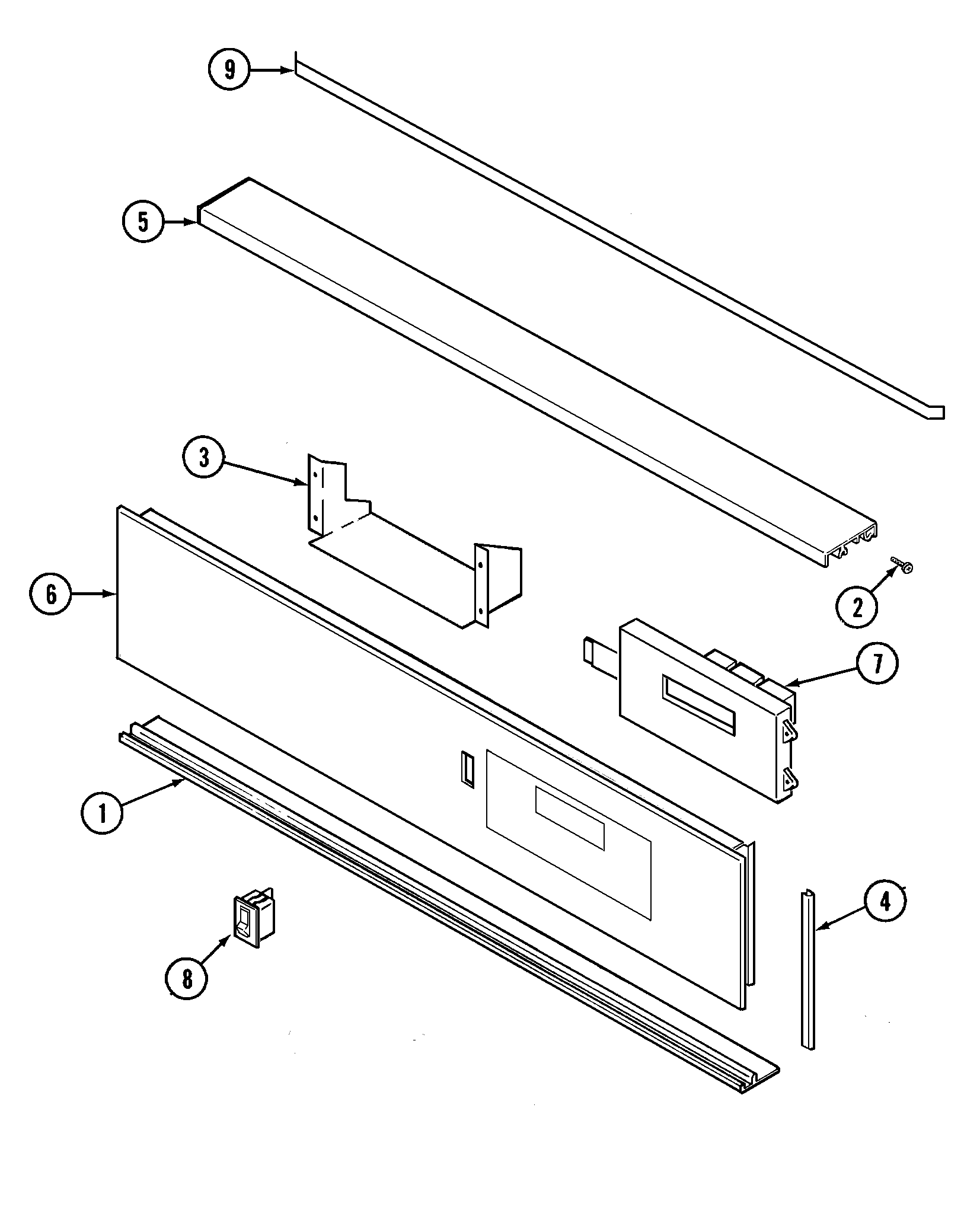 Maytag CWE9030BCE control panel diagram