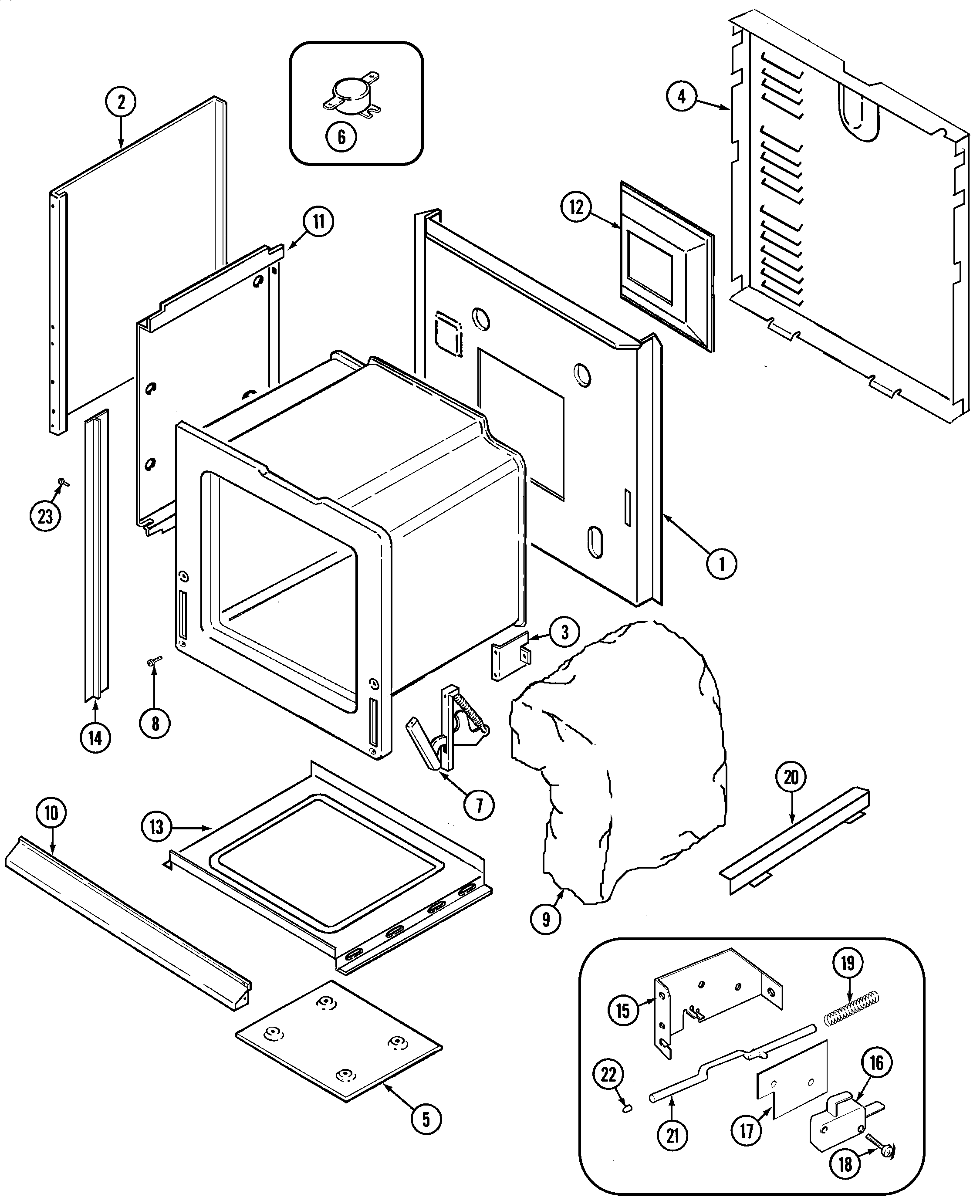Maytag CWE9030BCE body diagram