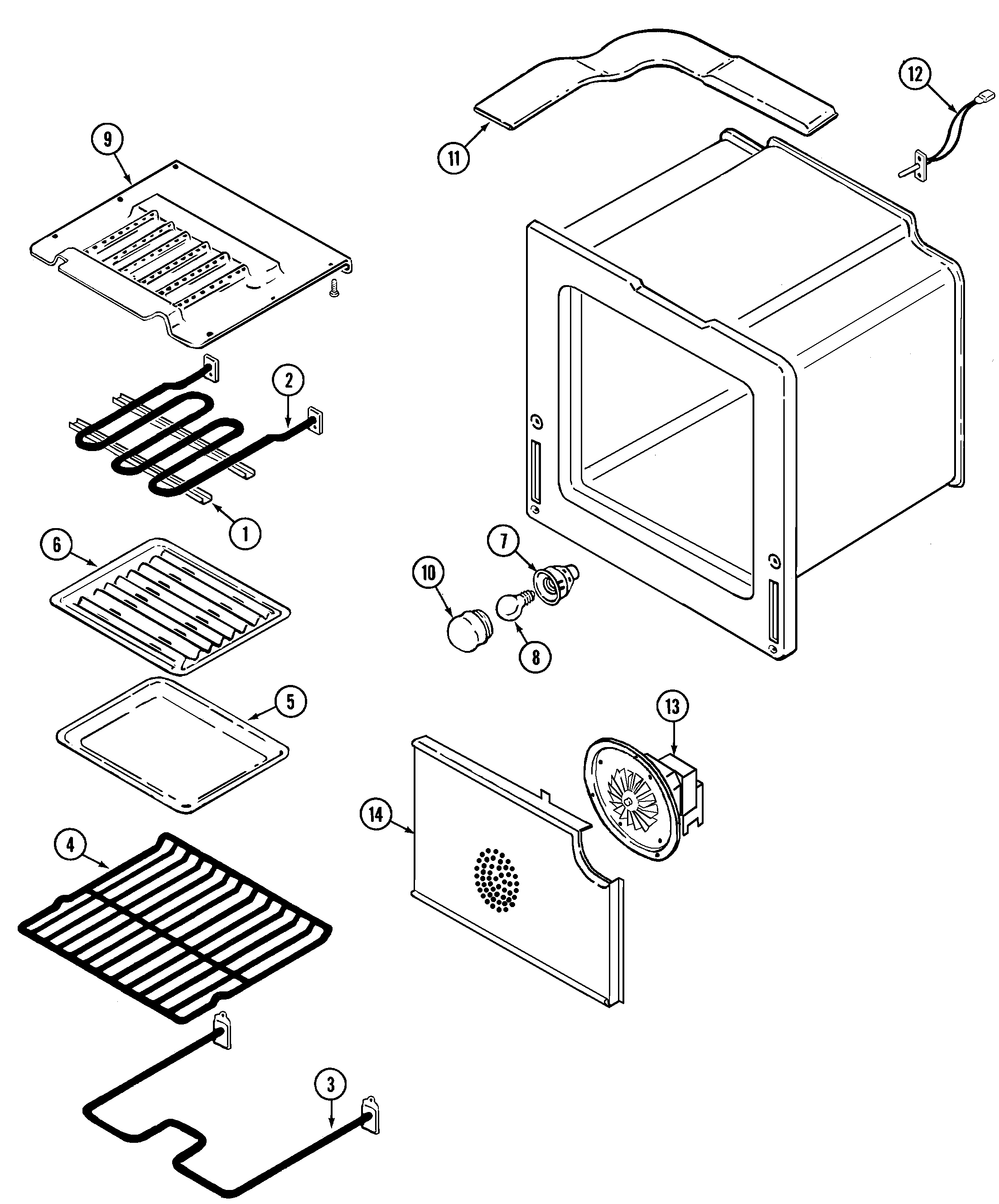 Maytag CWE9030BCE oven diagram