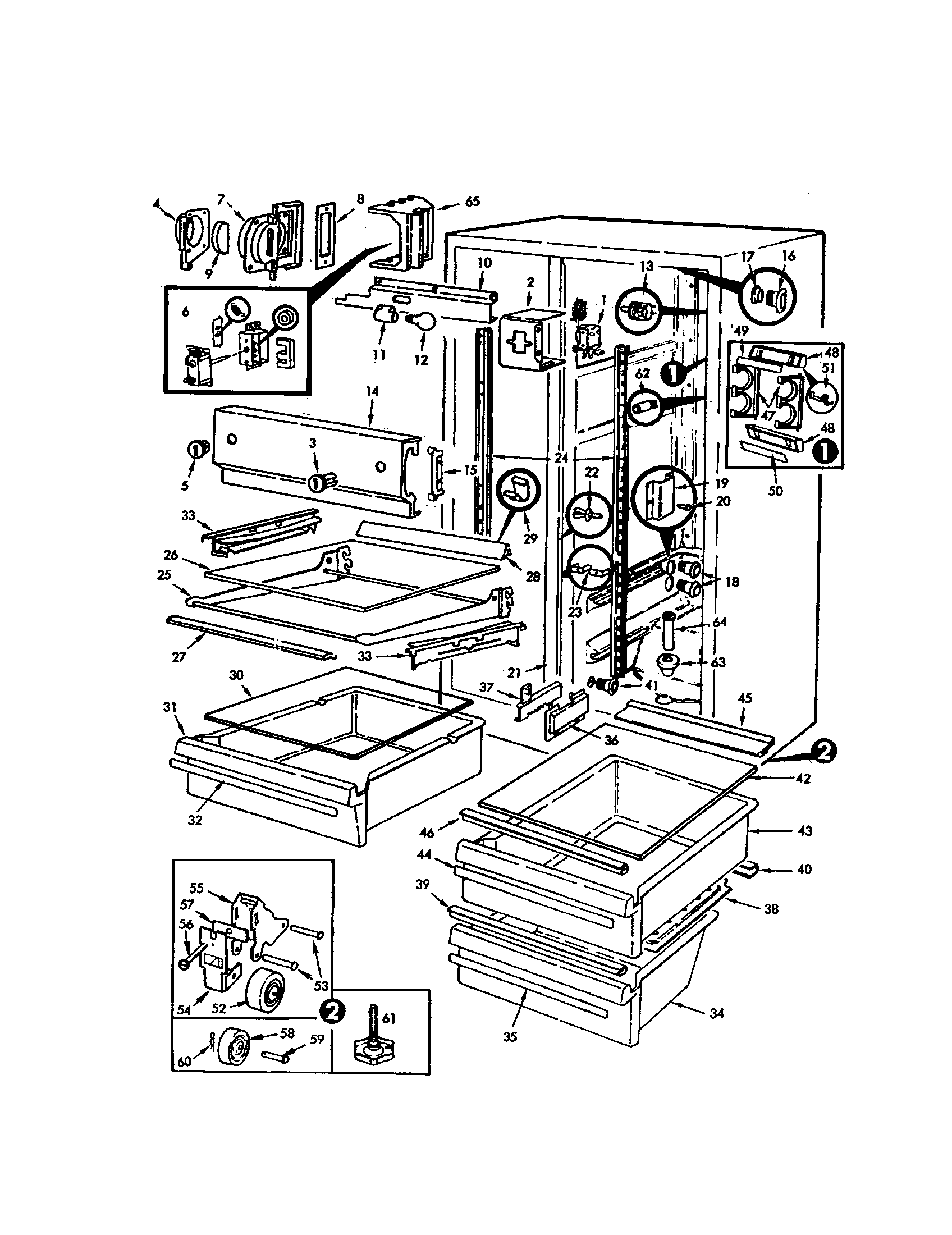 Jenn-Air JRSDX244-7N15A fresh food compartment diagram