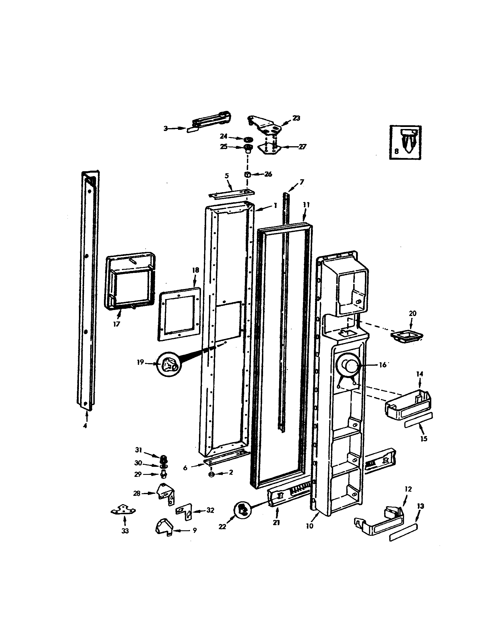 Jenn-Air JRSDX244-7N15A freezer door diagram