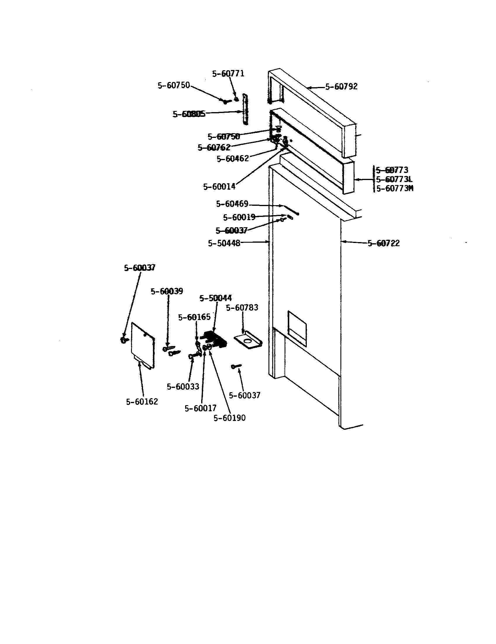 Maytag GCNE200 rear view - panels diagram