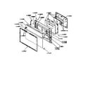 Maytag CRG800 oven door assembly diagram