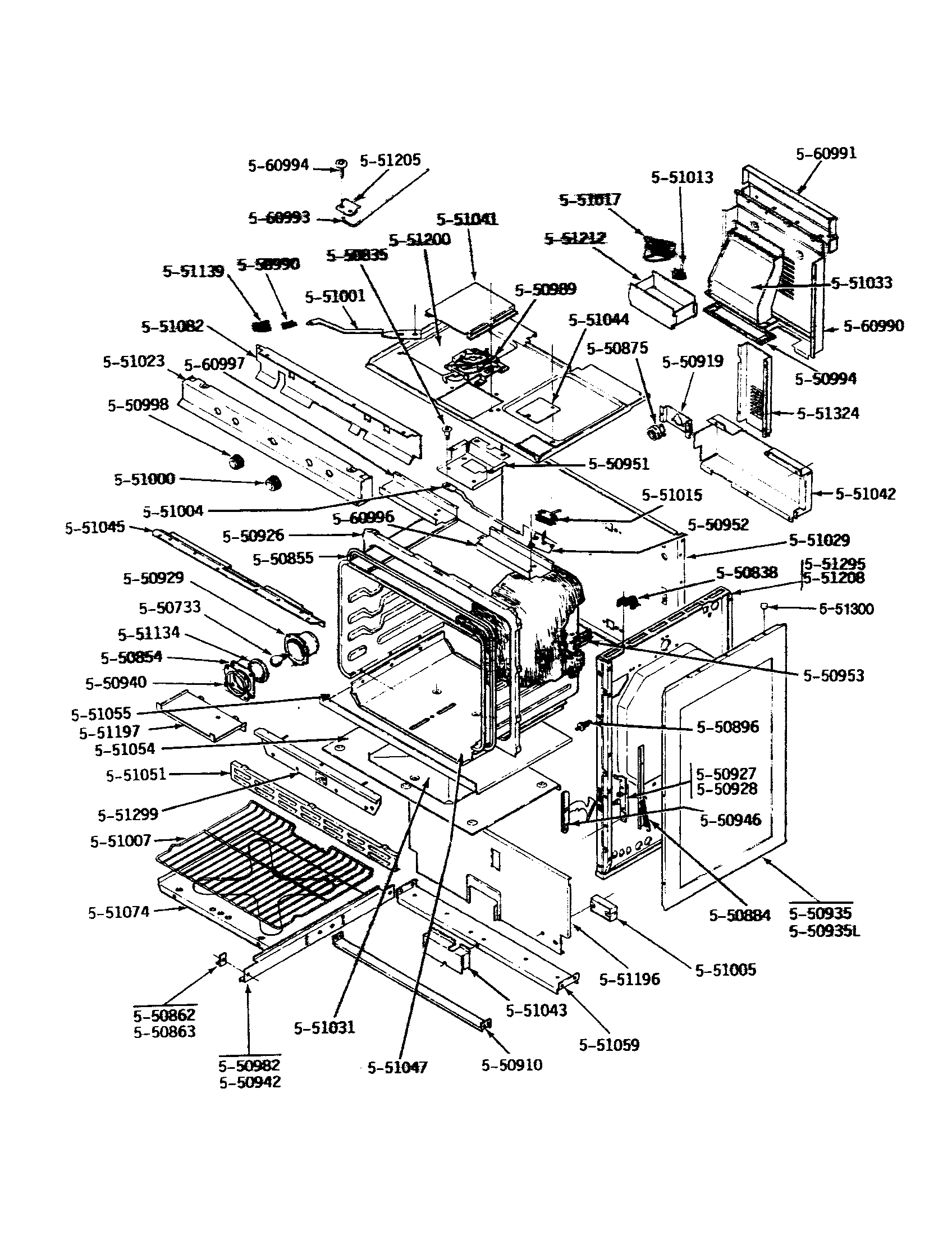 Maytag CRG800 oven assembly diagram