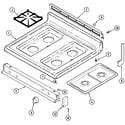 Maytag CRG9800AAW top assembly diagram